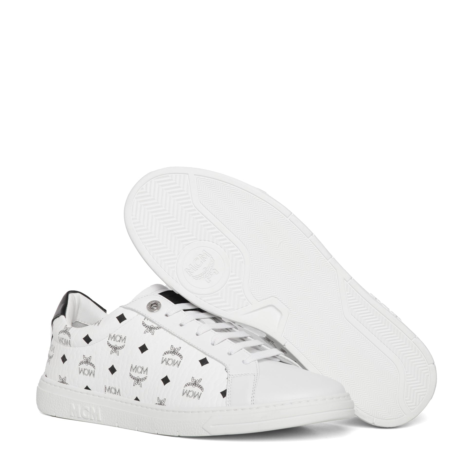 Mcm Men Printed Canvas Terrain Sneakers MCM