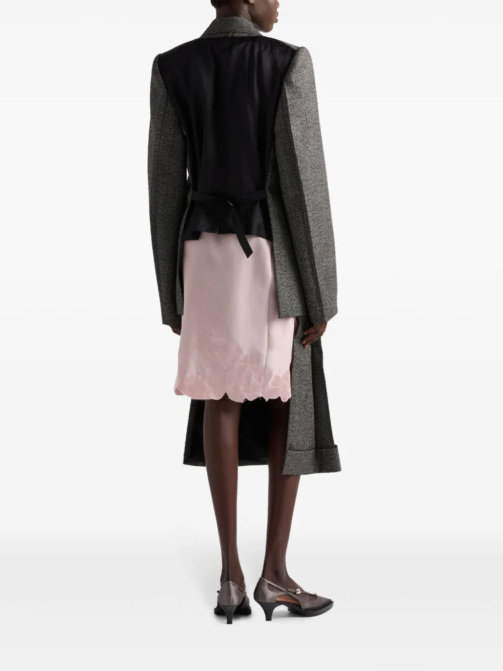 Prada Women Wool Weave Midi Skirt Women PRADA