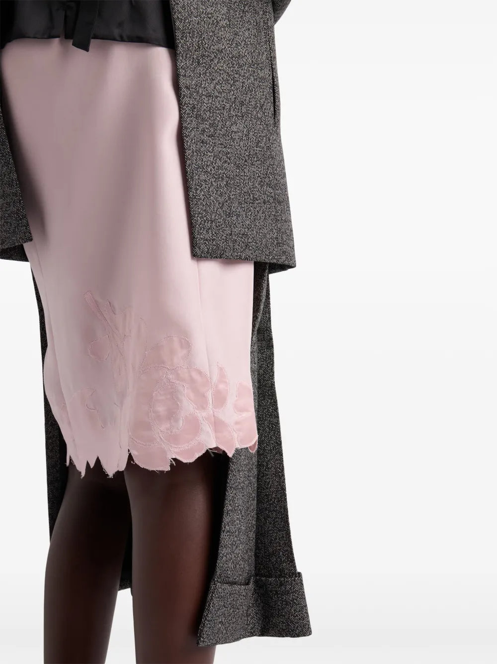 Prada Women Wool Weave Midi Skirt Women PRADA