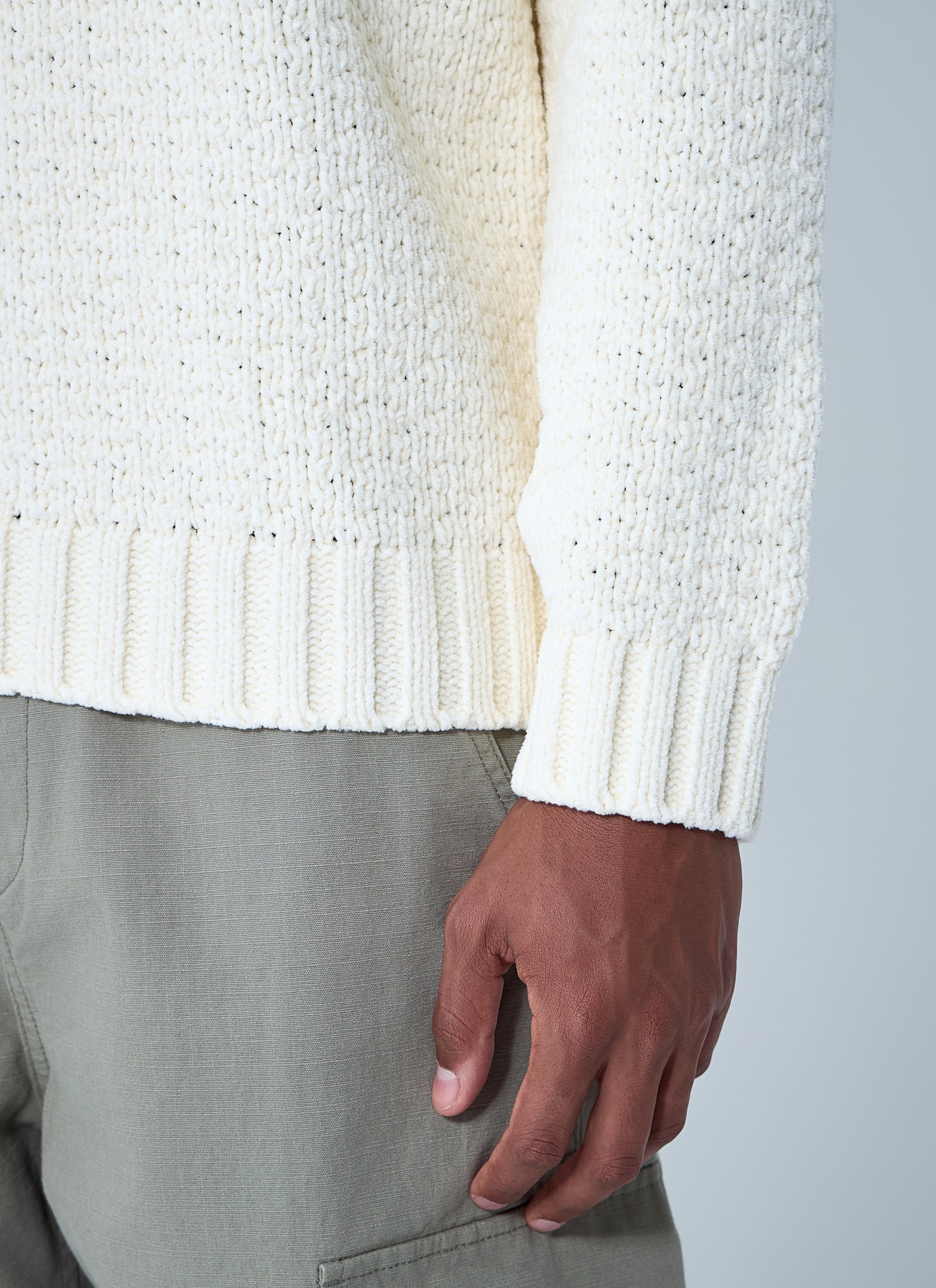 Stone Island Men Chenille Cotton Sweater STONE ISLAND