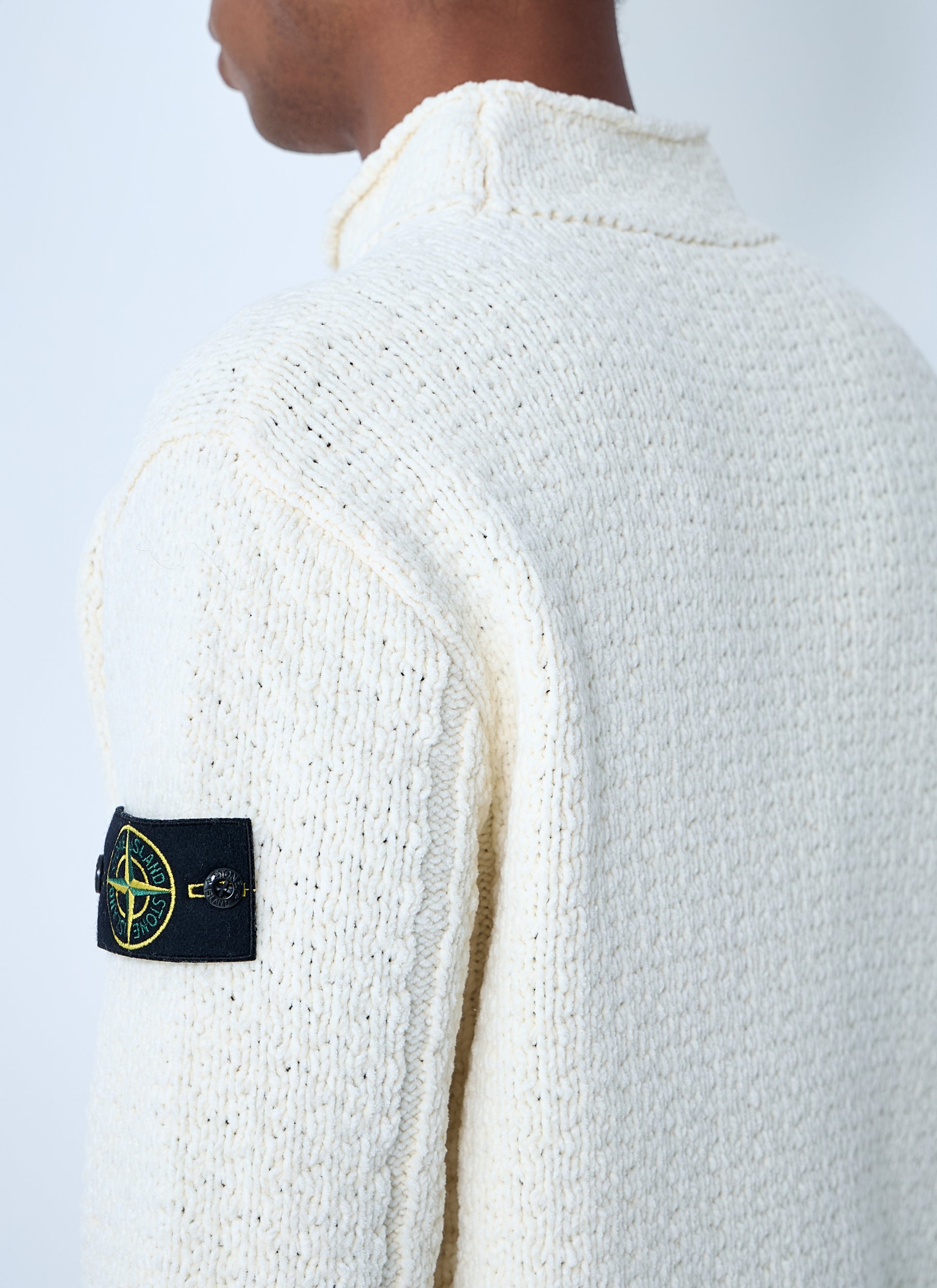 Stone Island Men Chenille Cotton Sweater STONE ISLAND