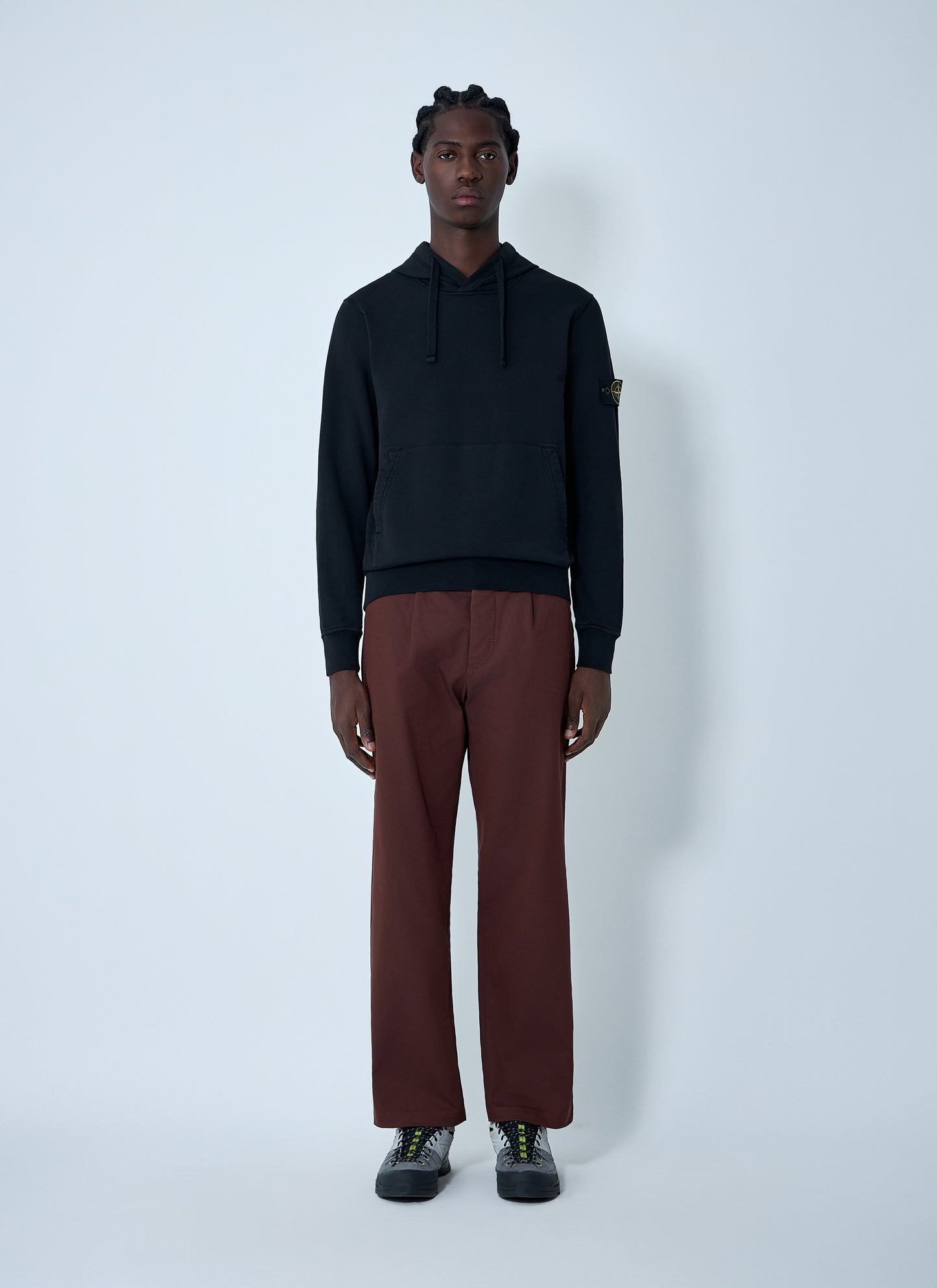 Stone Island Men Compass Patch Hooded Sweatshirt STONE ISLAND