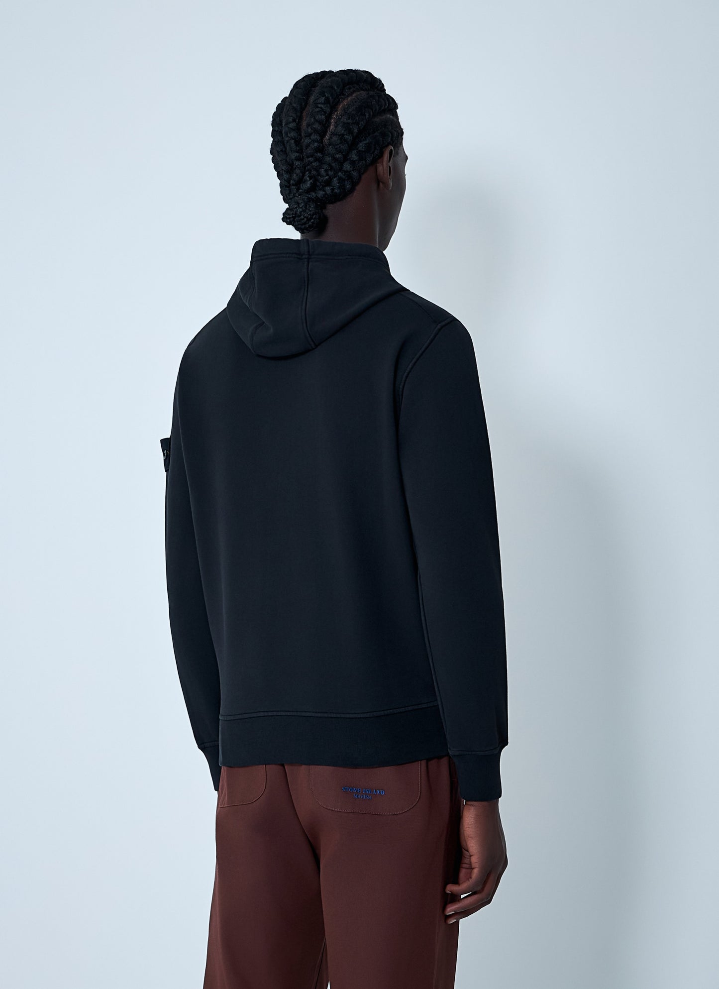 Stone Island Men Compass Patch Hooded Sweatshirt STONE ISLAND