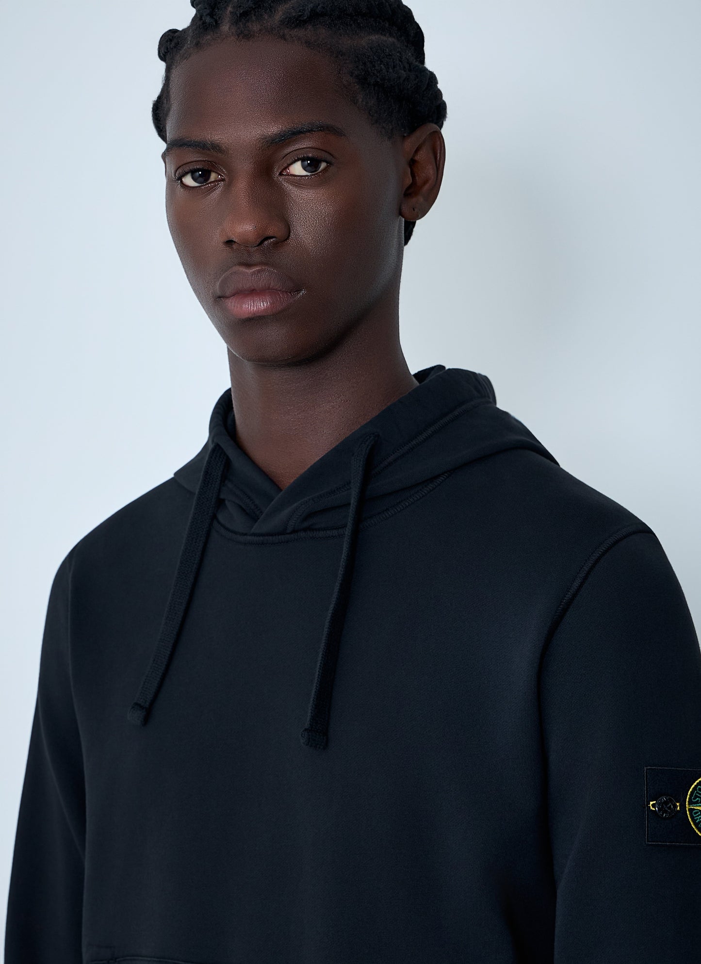 Stone Island Men Compass Patch Hooded Sweatshirt STONE ISLAND
