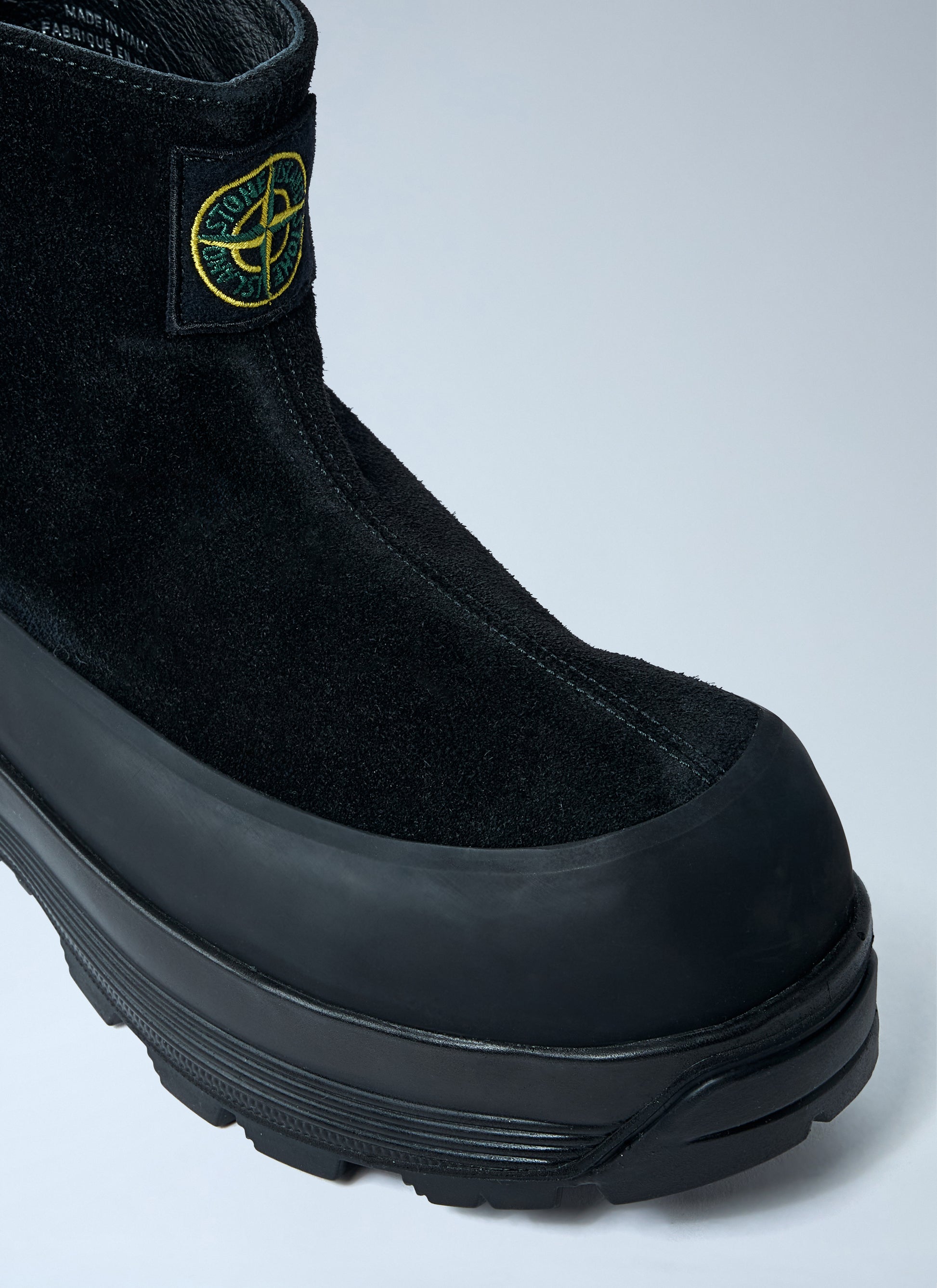 Stone Island Men Suede Logo Patch Boots STONE ISLAND