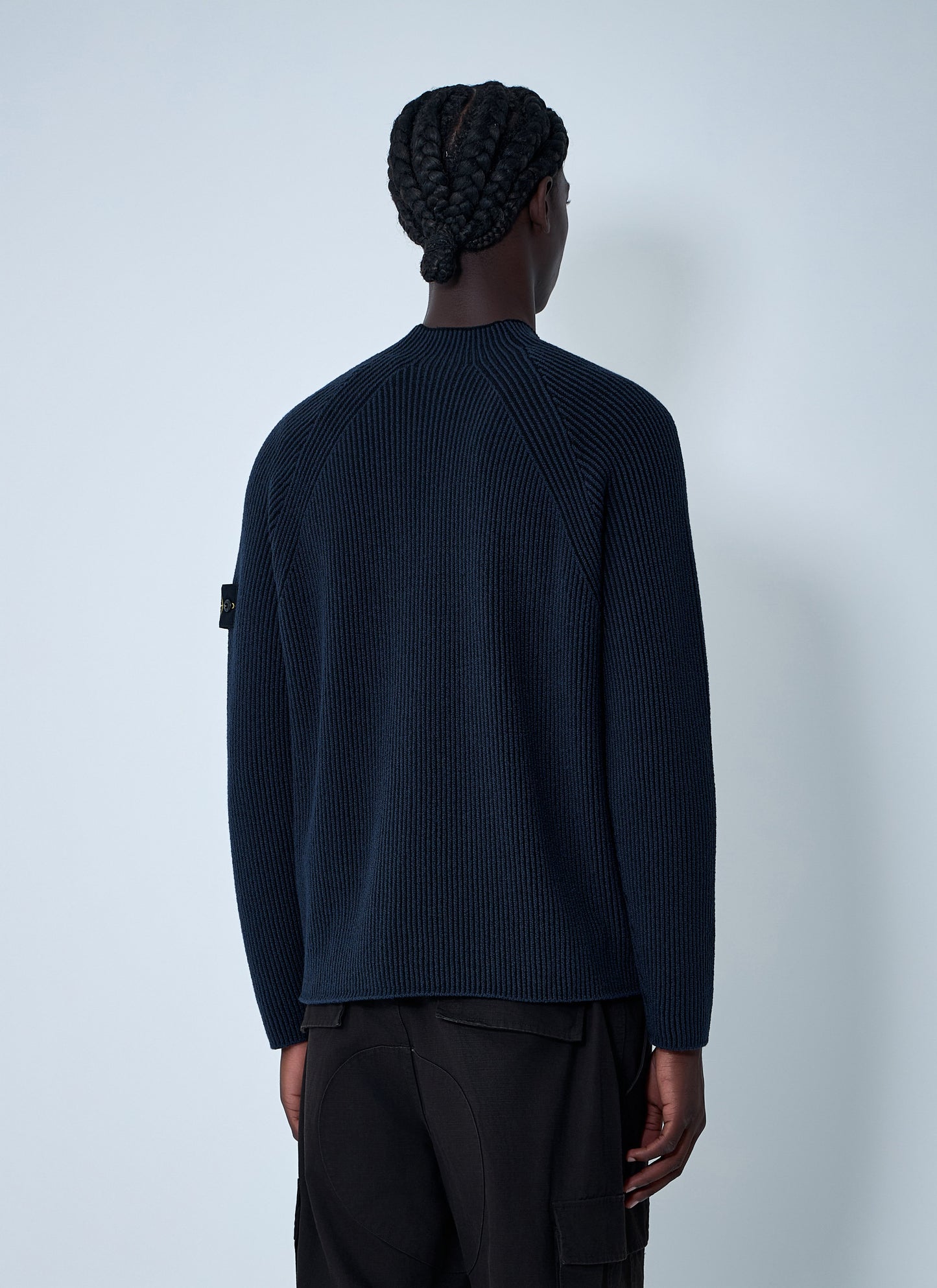 Stone Island Men Rib Logo Patch Sweater STONE ISLAND