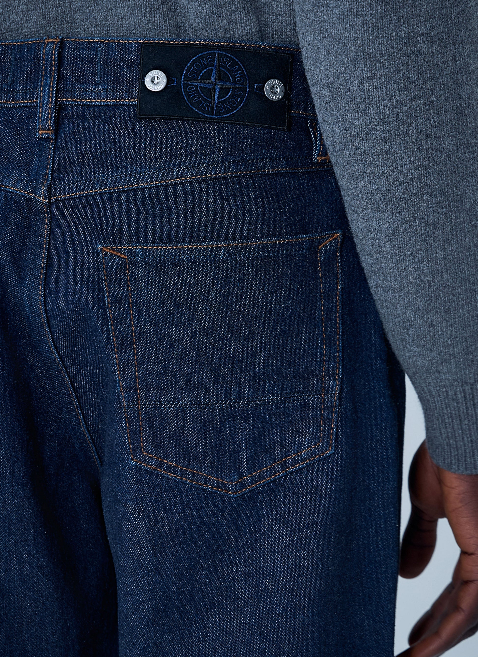 Stone Island Men Compass Patch Jeans STONE ISLAND