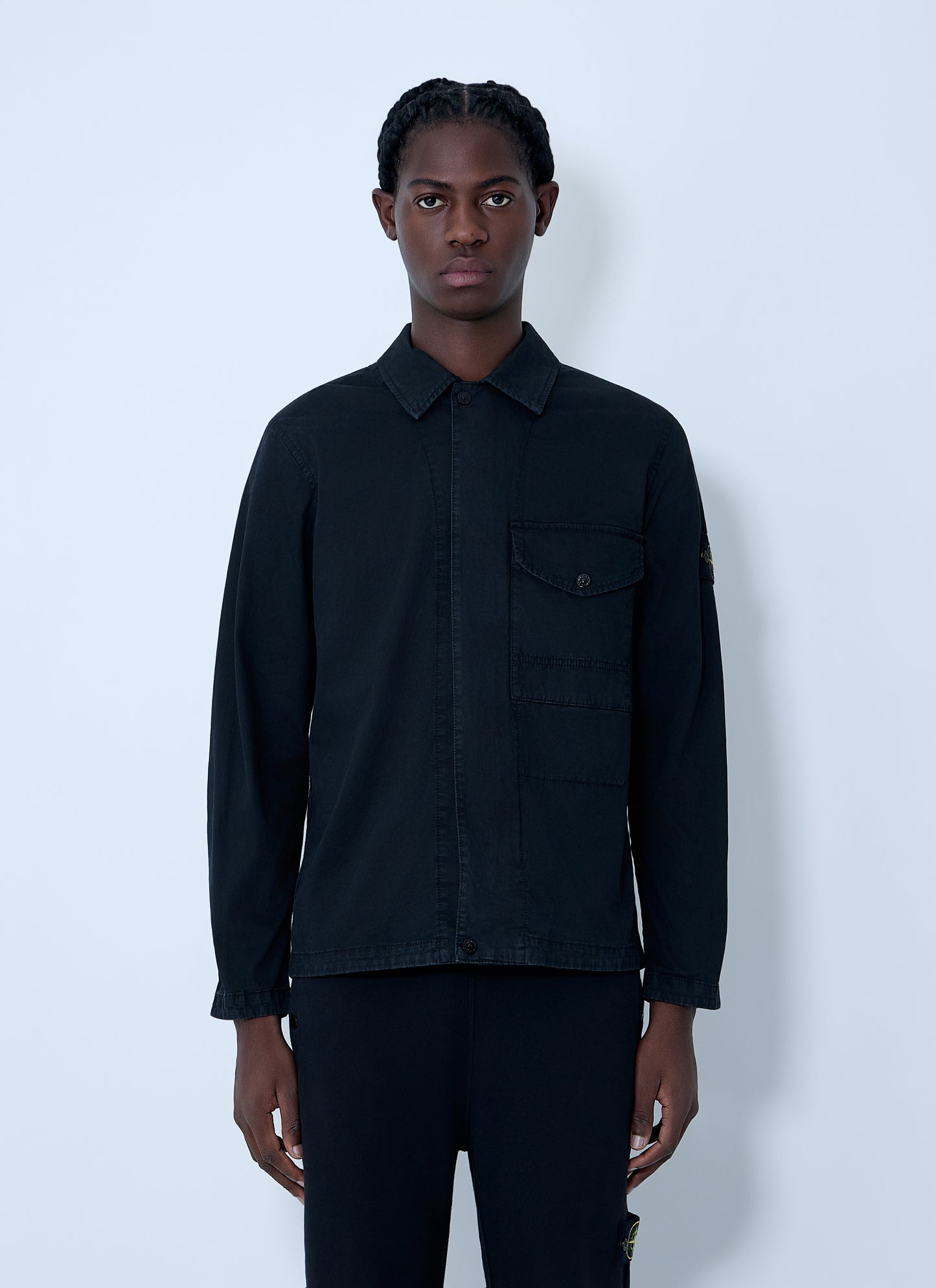 Stone Island Men Logo Patch Shirt STONE ISLAND