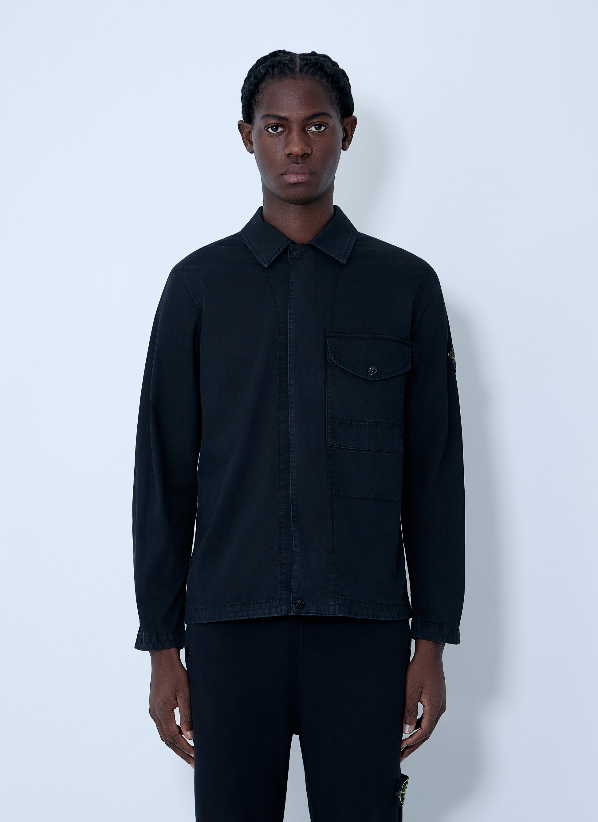 Stone Island Men Logo Patch Shirt STONE ISLAND