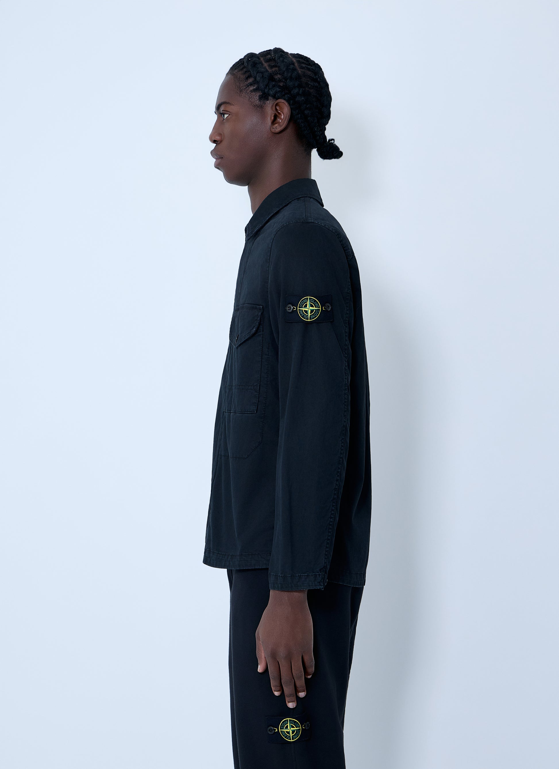 Stone Island Men Logo Patch Shirt STONE ISLAND