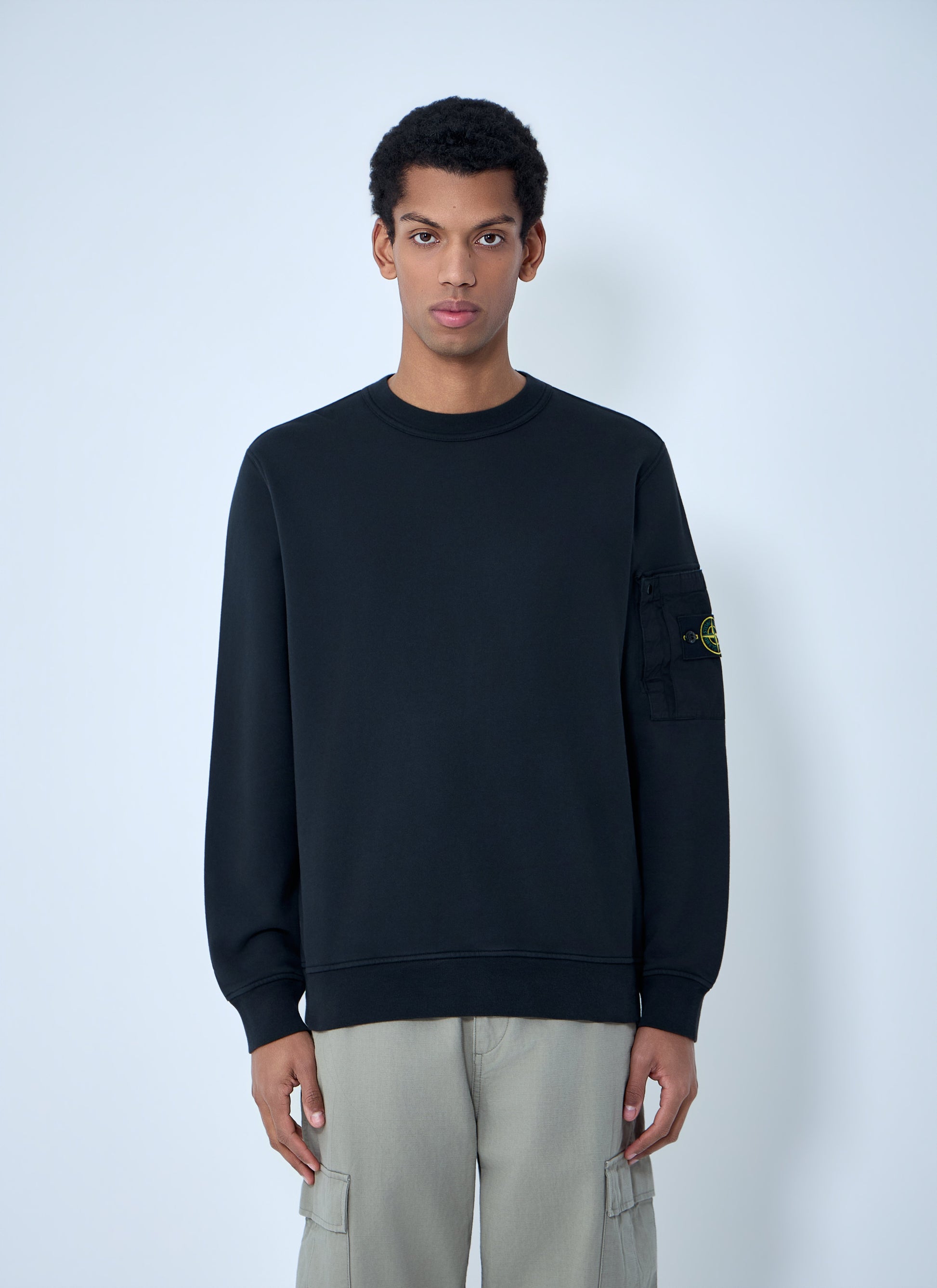 Stone Island Men Logo Motif Sweatshirt STONE ISLAND