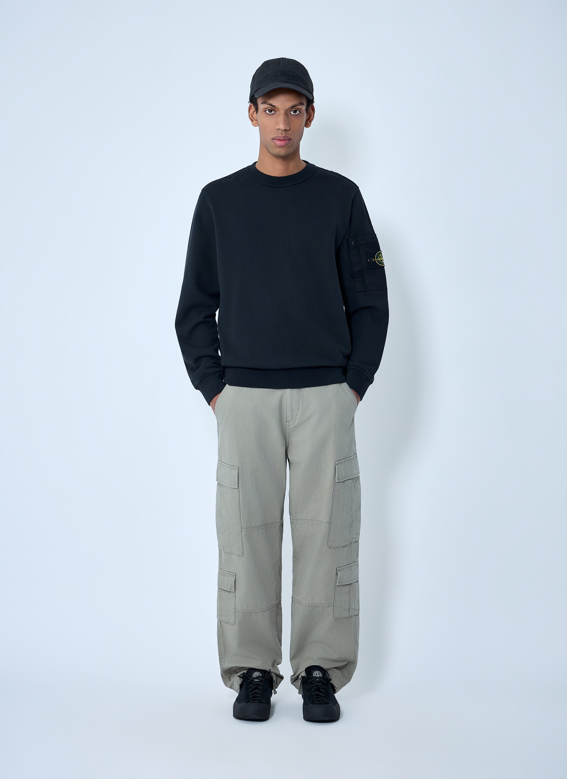 Stone Island Men Logo Motif Sweatshirt STONE ISLAND