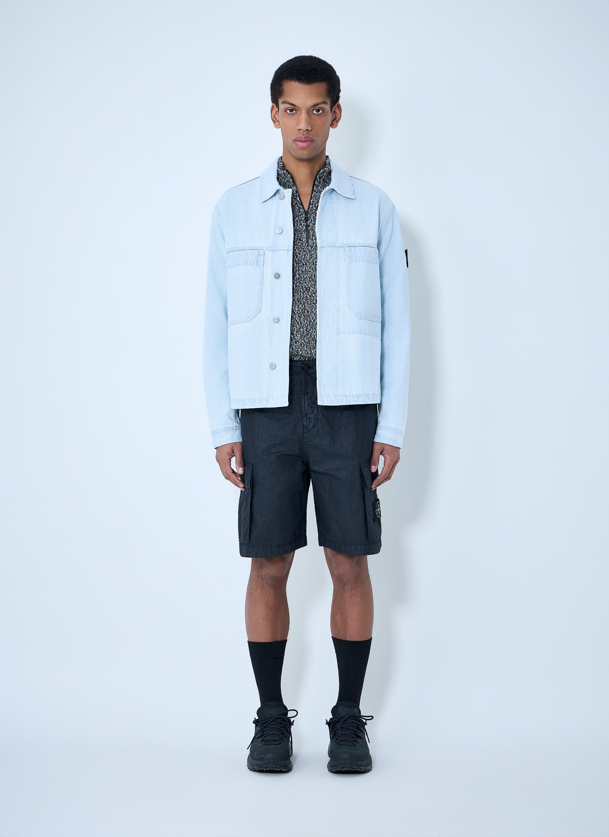 Stone Island Men Logo Patch Shorts STONE ISLAND