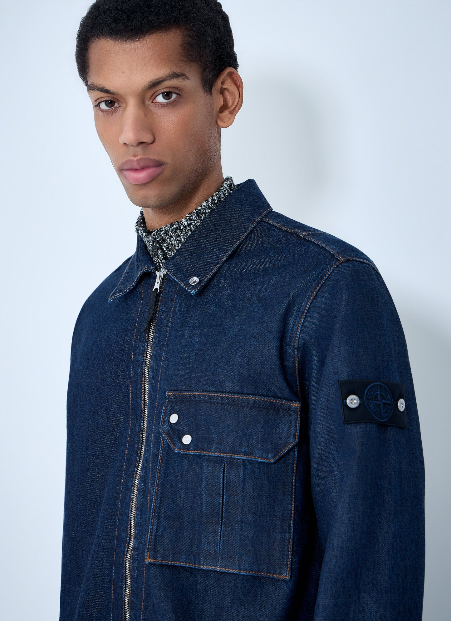 Stone Island Men Denim Jacket STONE ISLAND