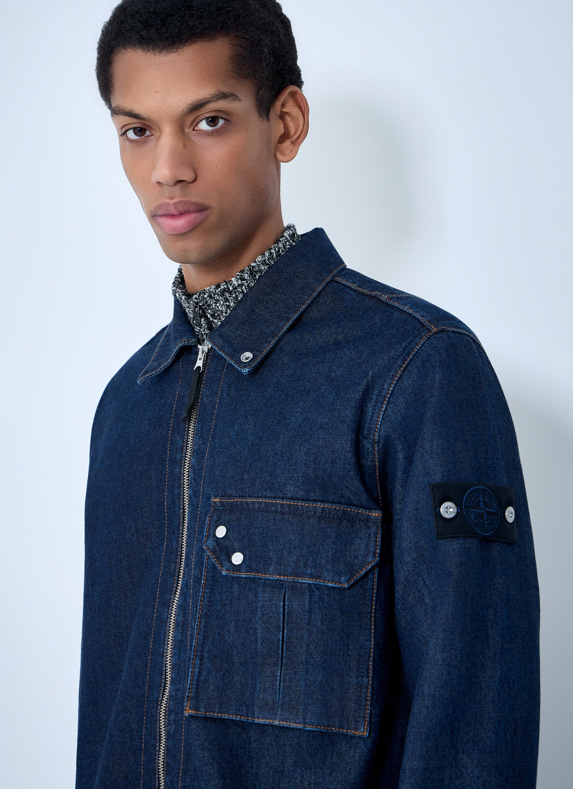 Stone Island Men Denim Jacket STONE ISLAND