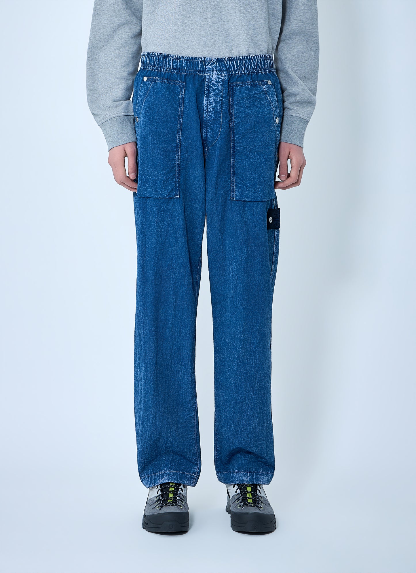Stone Island Men Elasticated Denim Cargo Trousers STONE ISLAND