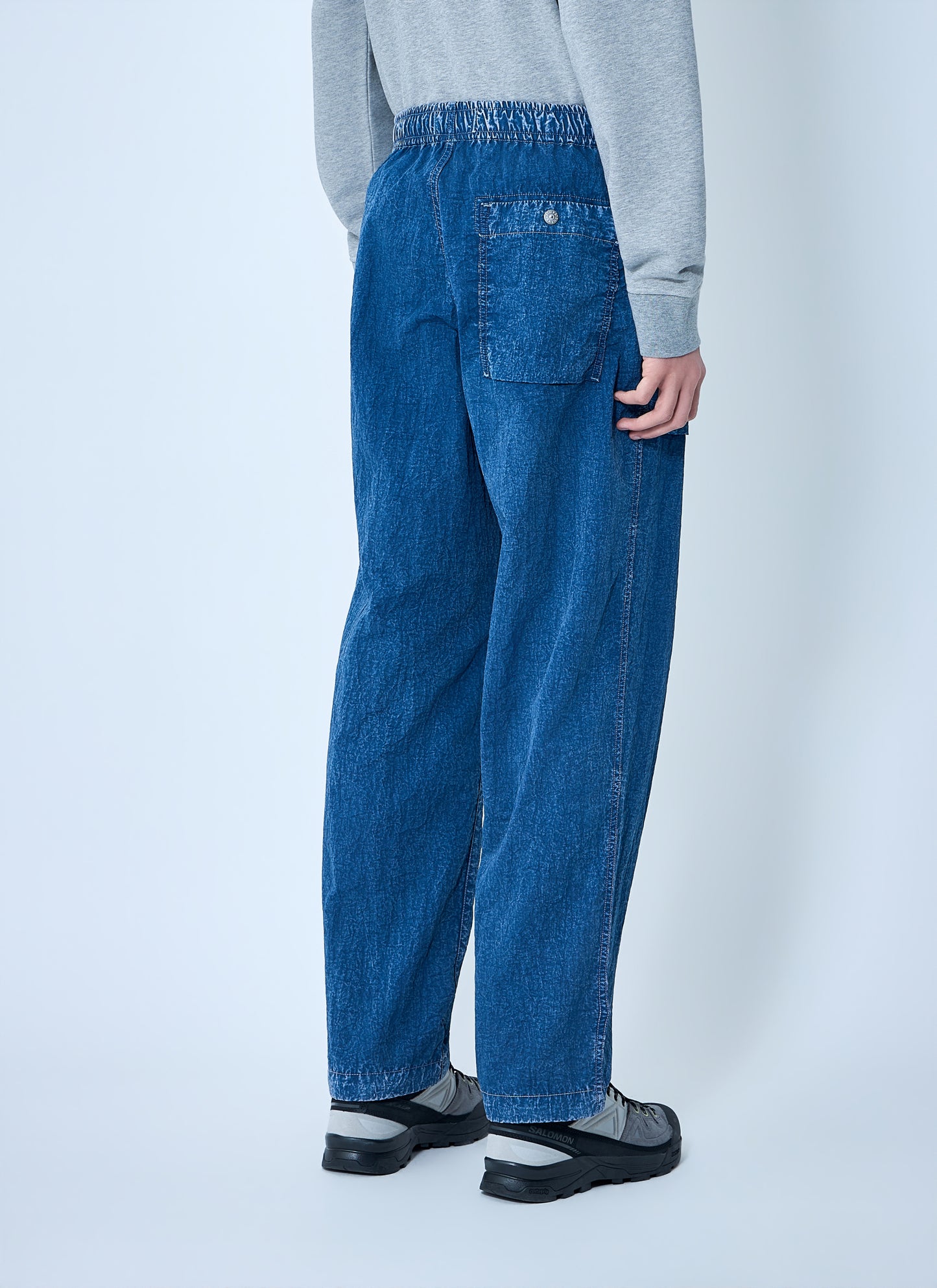 Stone Island Men Elasticated Denim Cargo Trousers STONE ISLAND