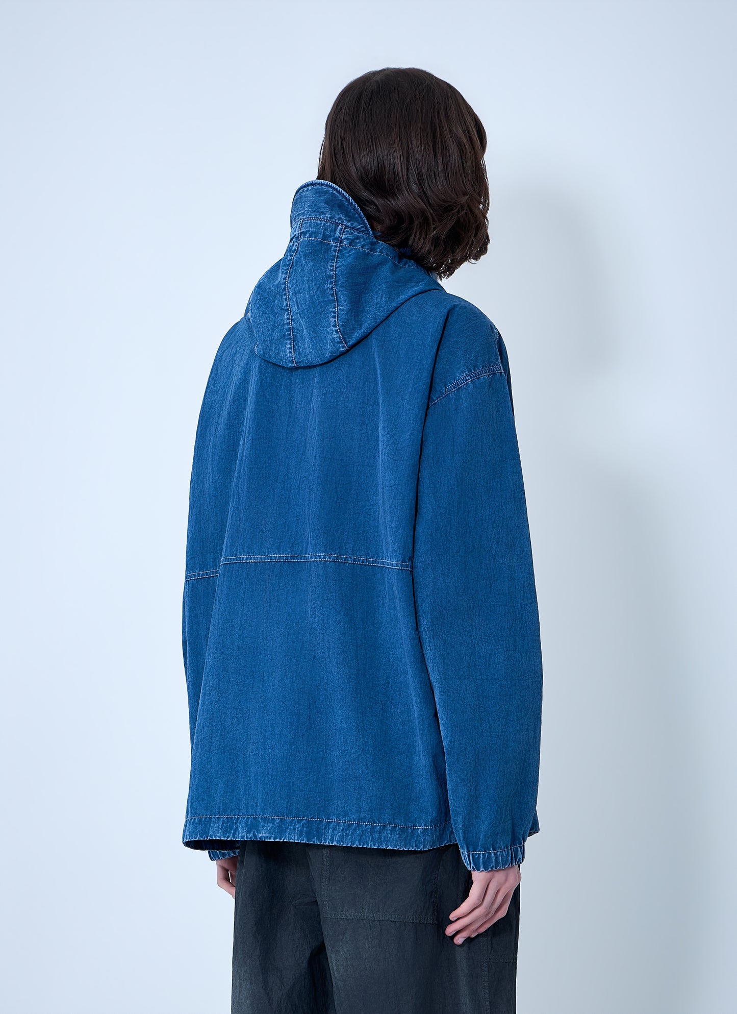Stone Island Men Denim Hooded Jacket STONE ISLAND