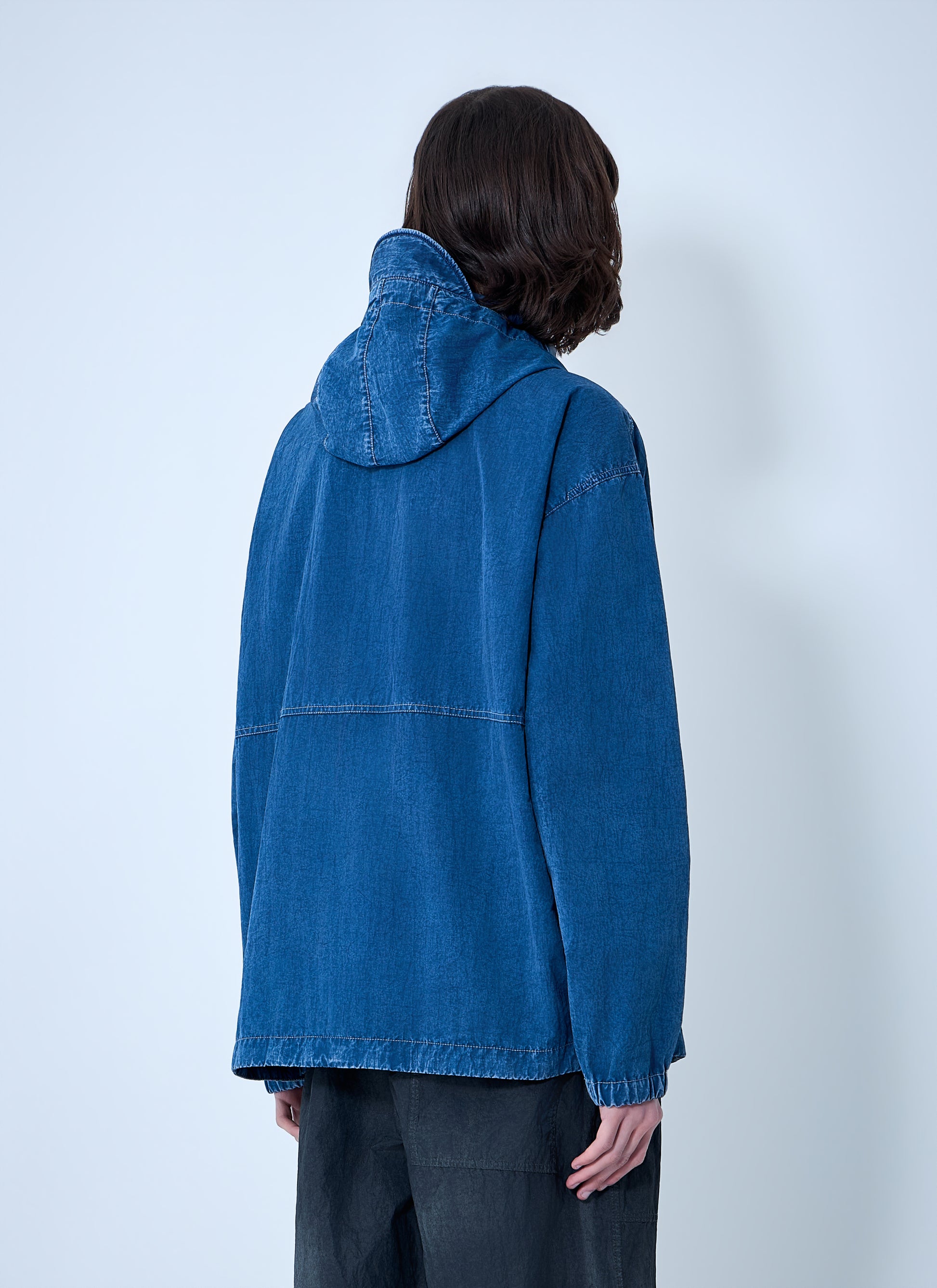 Stone Island Men Denim Hooded Jacket STONE ISLAND
