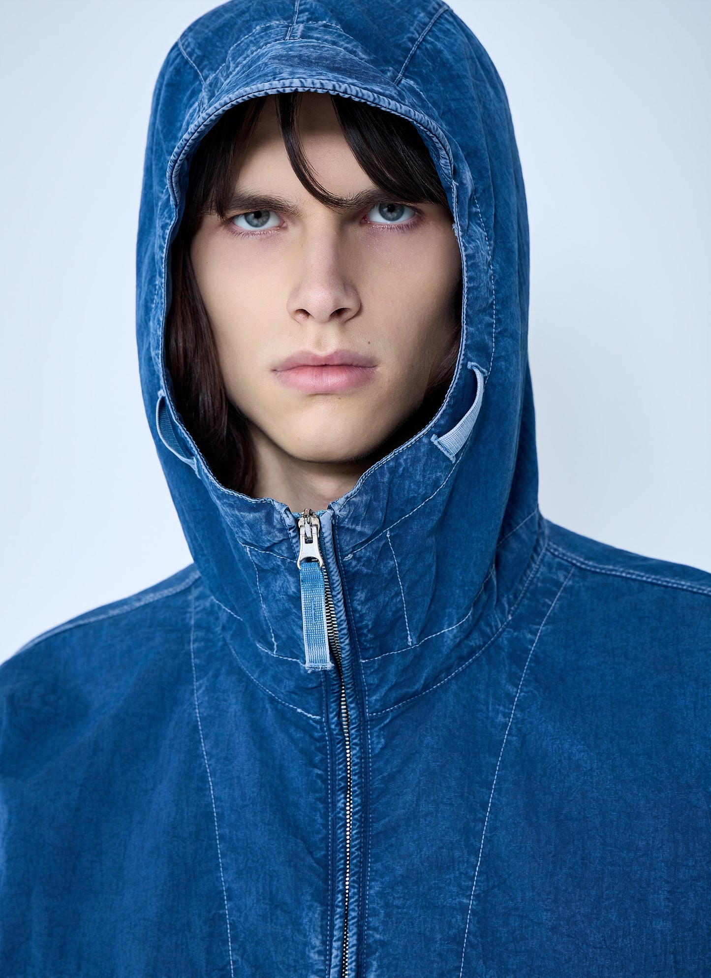 Stone Island Men Denim Hooded Jacket STONE ISLAND