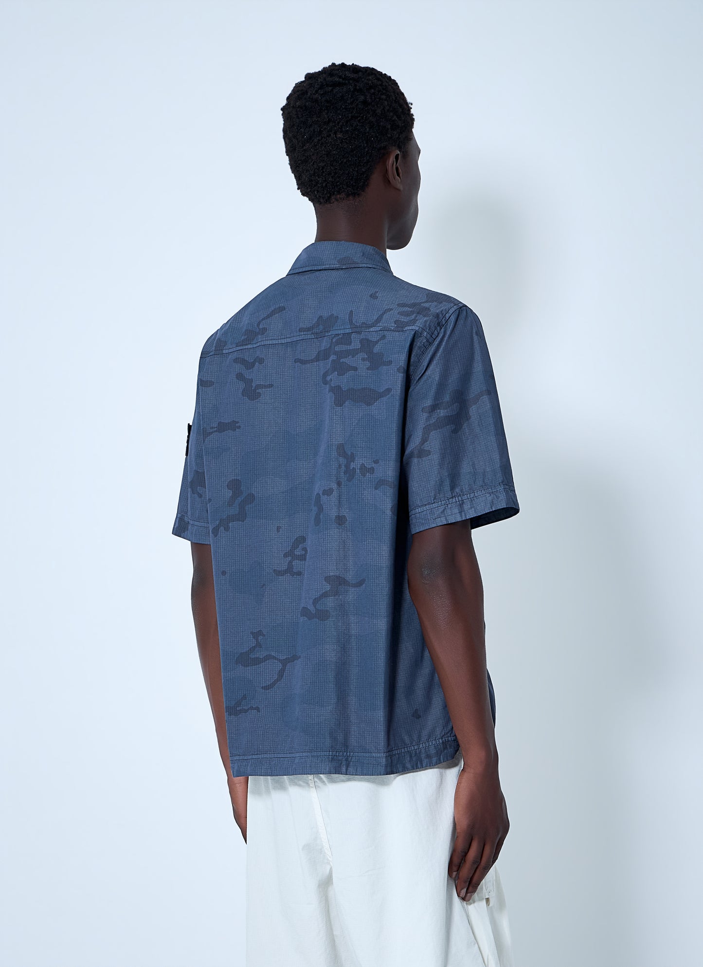 Stone Island Men Short-Sleeve Overshirt With Flap Pockets STONE ISLAND