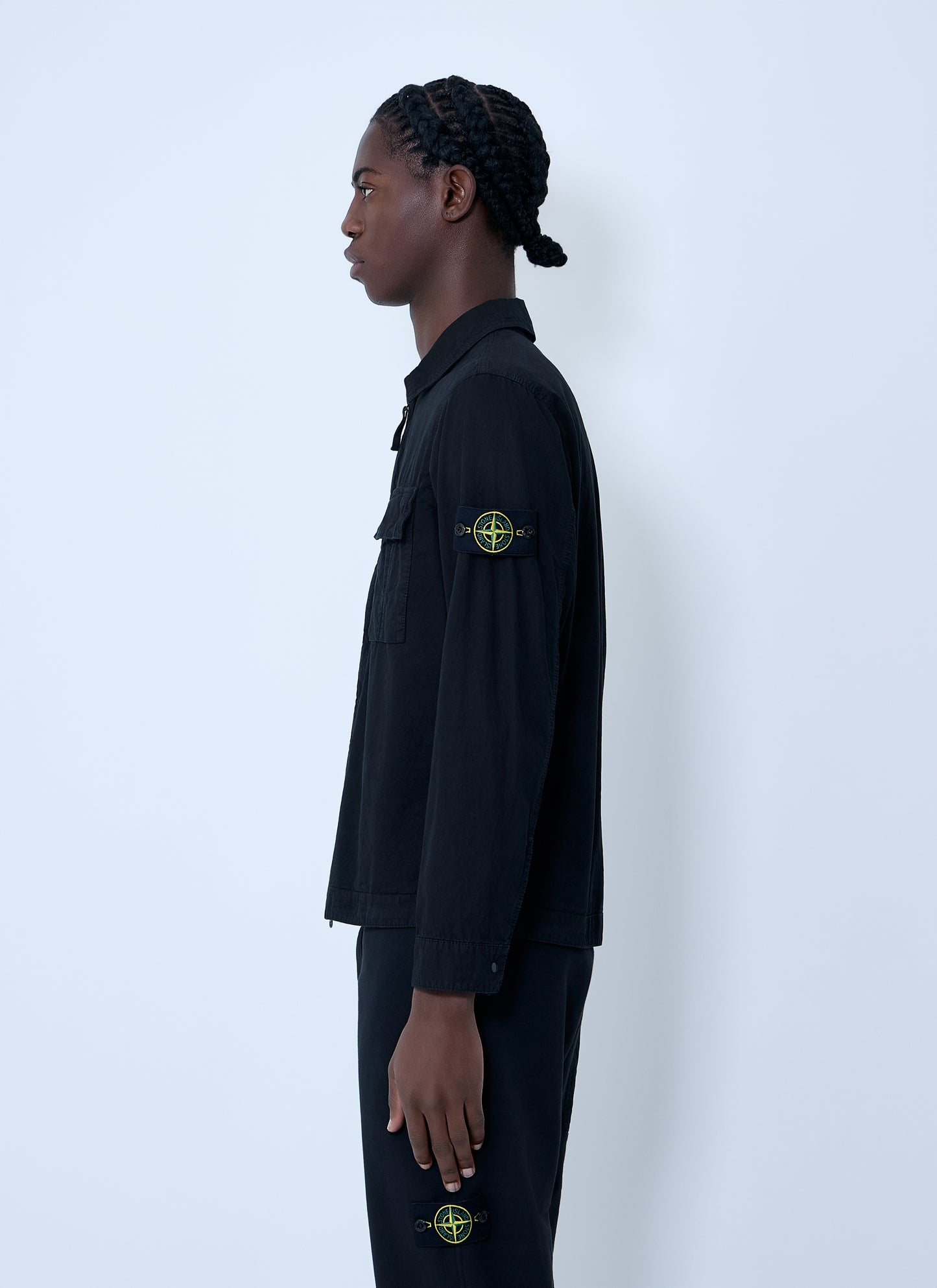 Stone Island Men Logo Patch Shirt STONE ISLAND