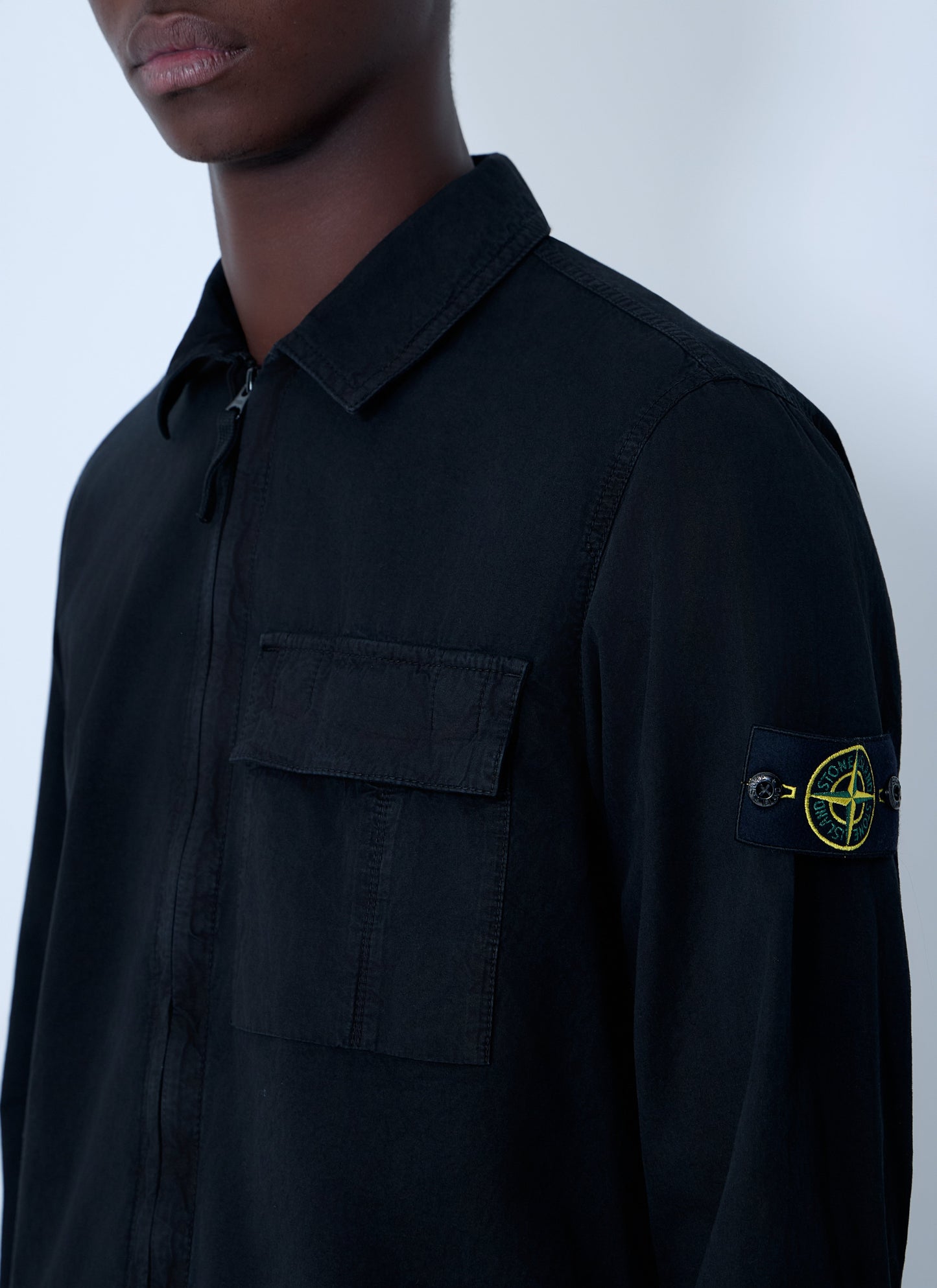 Stone Island Men Logo Patch Shirt STONE ISLAND