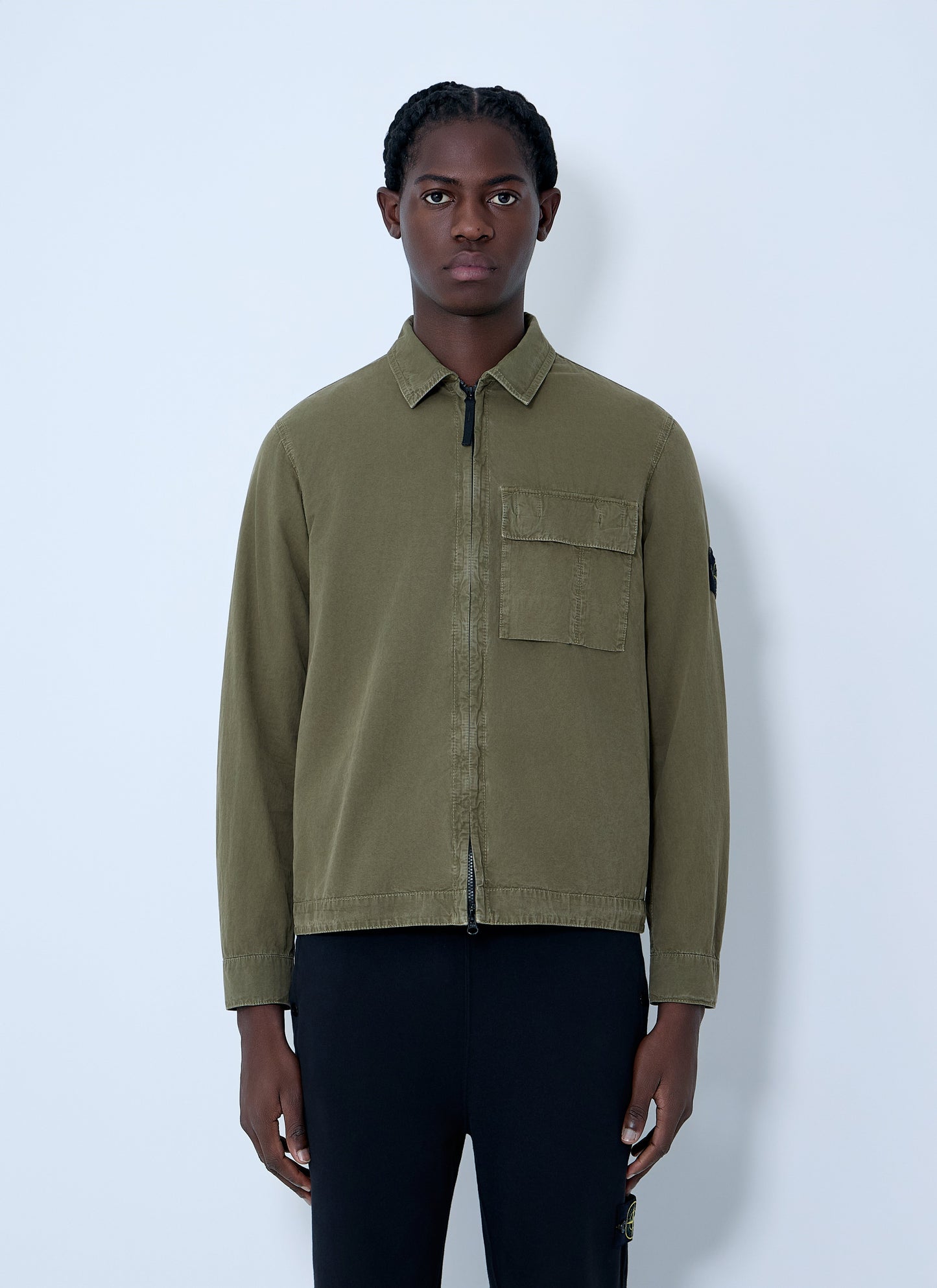 Stone Island Men Logo Patch Overshirt STONE ISLAND