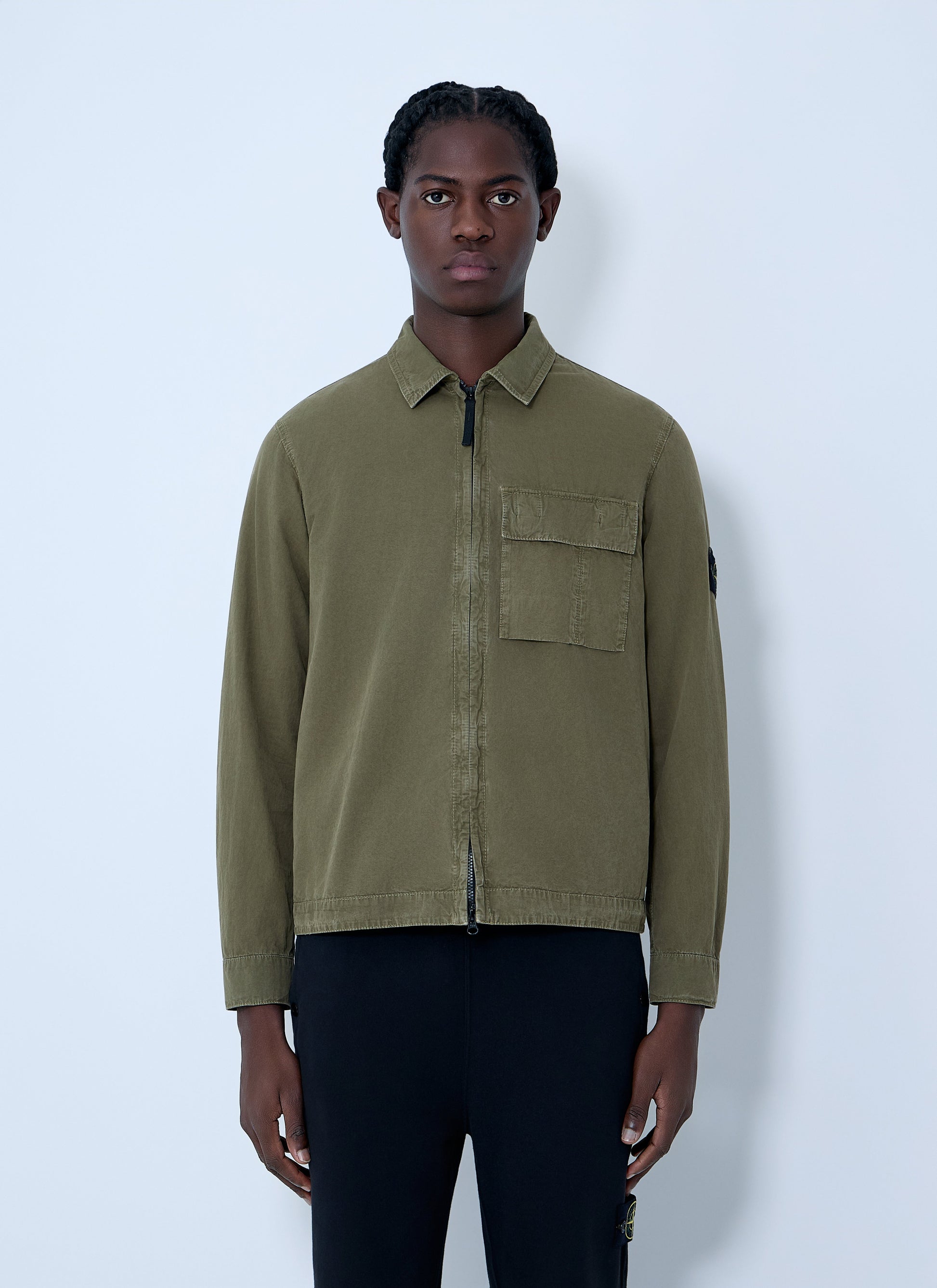 Stone Island Men Logo Patch Overshirt STONE ISLAND