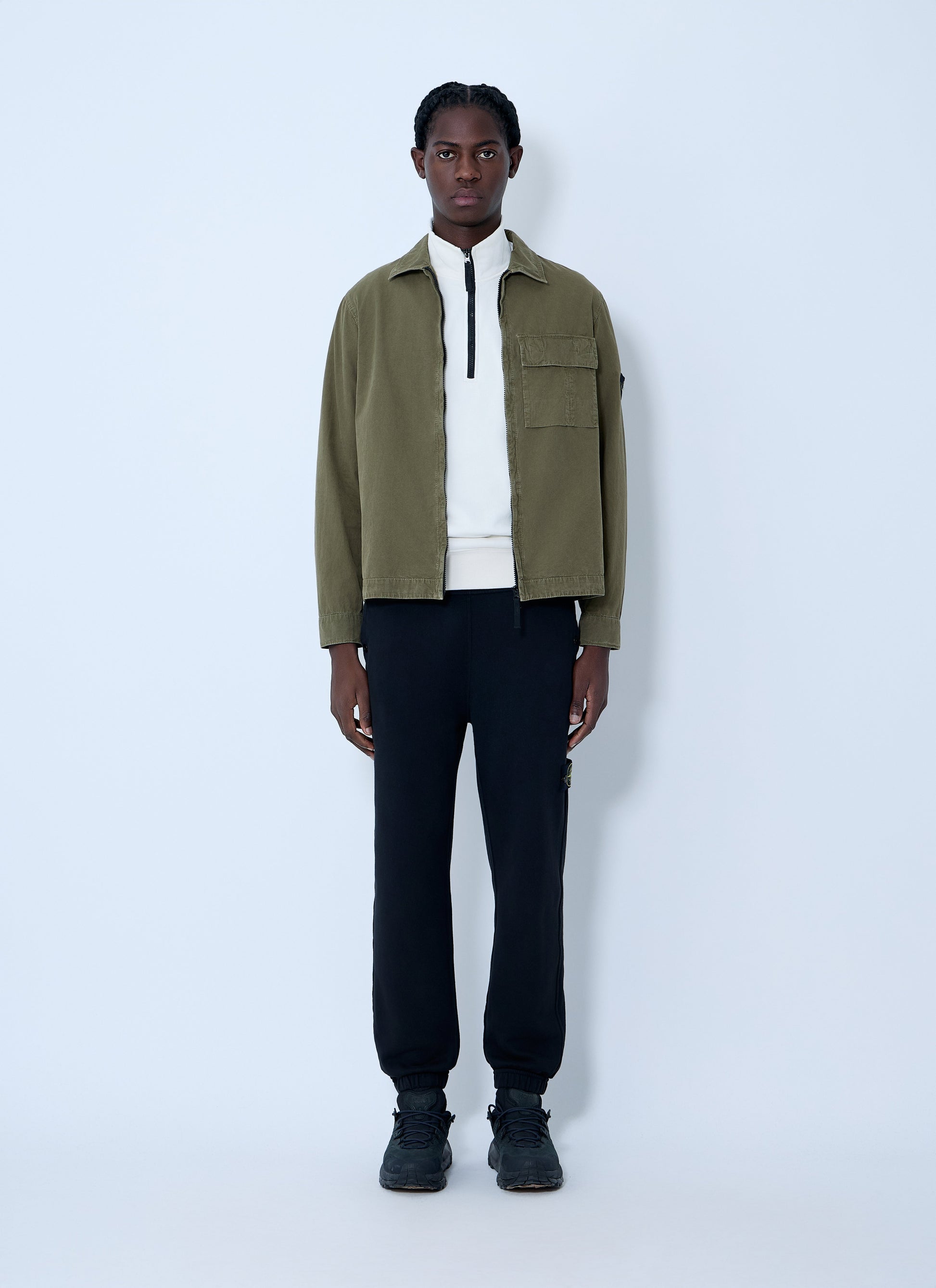 Stone Island Men Logo Patch Overshirt STONE ISLAND