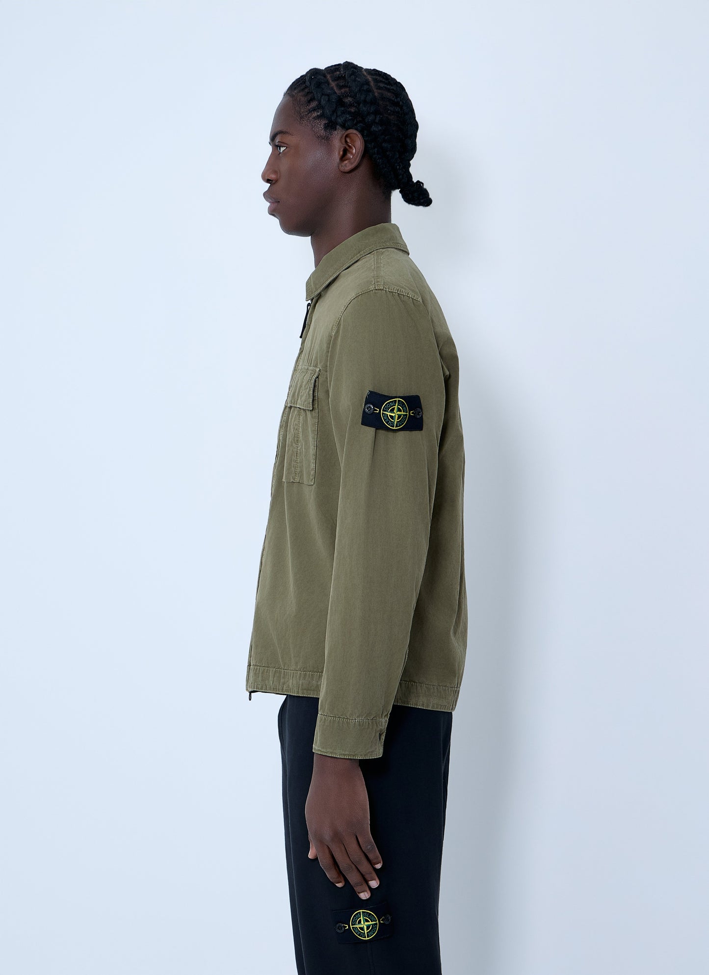 Stone Island Men Logo Patch Overshirt STONE ISLAND