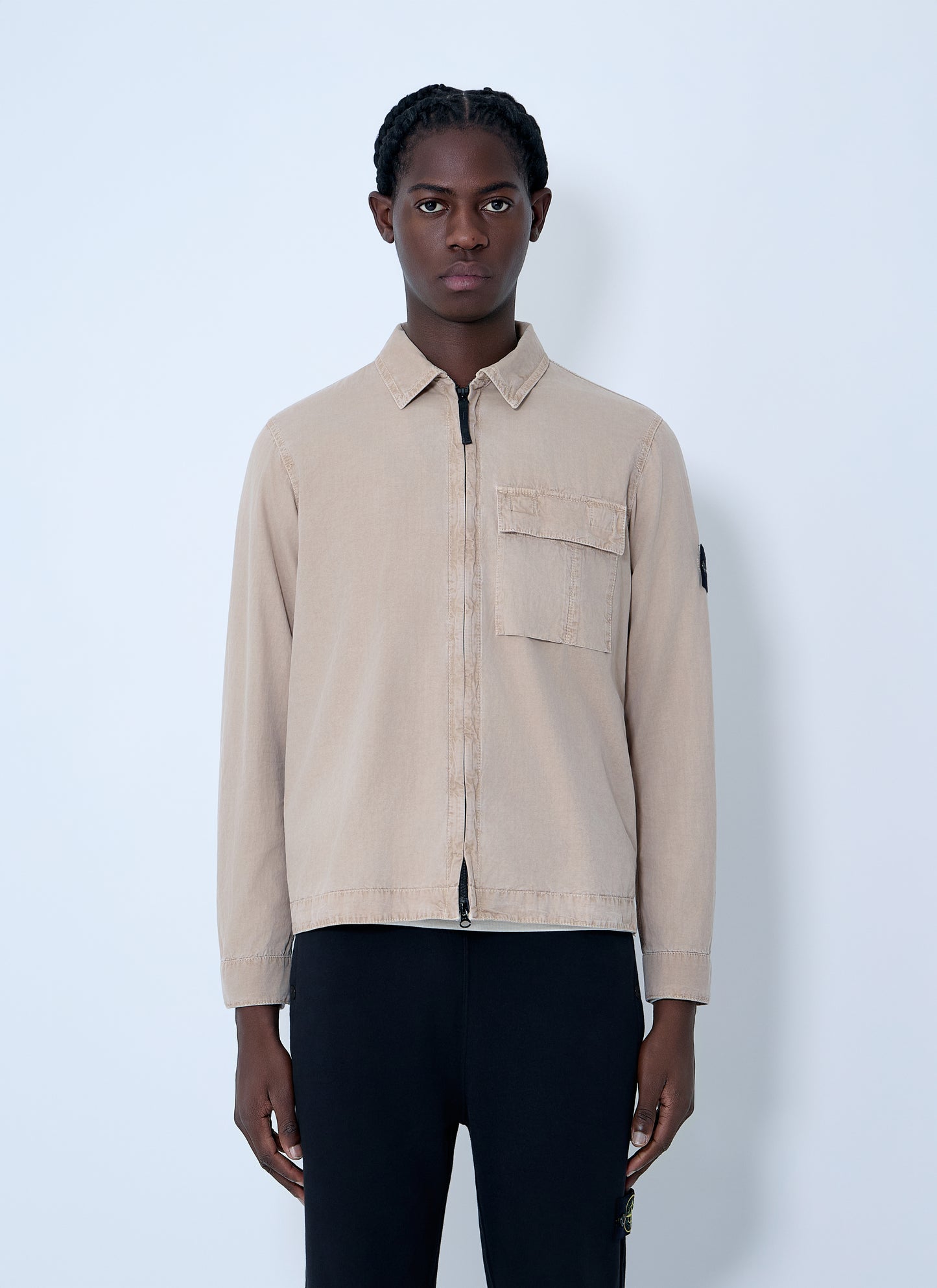 Stone Island Men Logo Patch Overshirt STONE ISLAND
