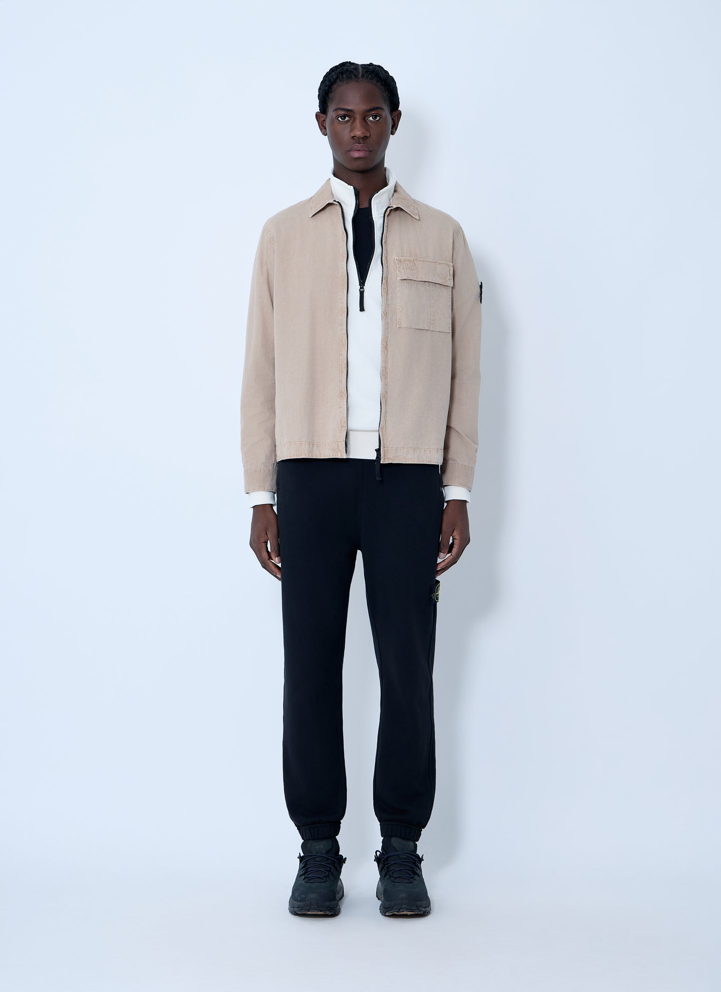 Stone Island Men Logo Patch Overshirt STONE ISLAND