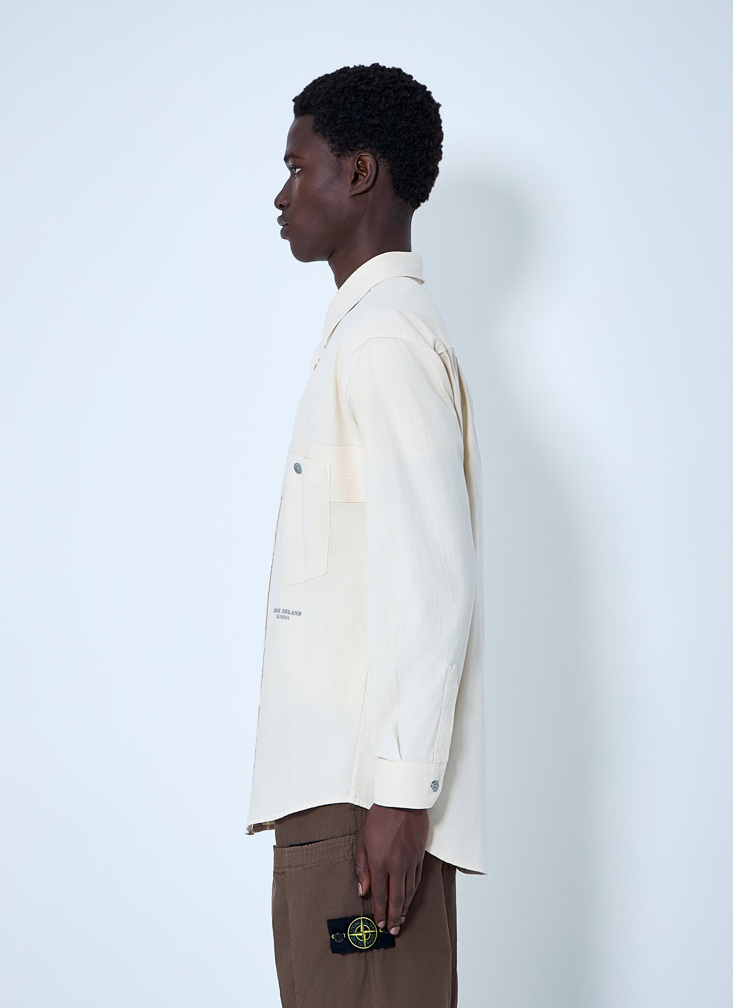 Stone Island Men Long Sleeve Cotton Button-Down Shirt STONE ISLAND
