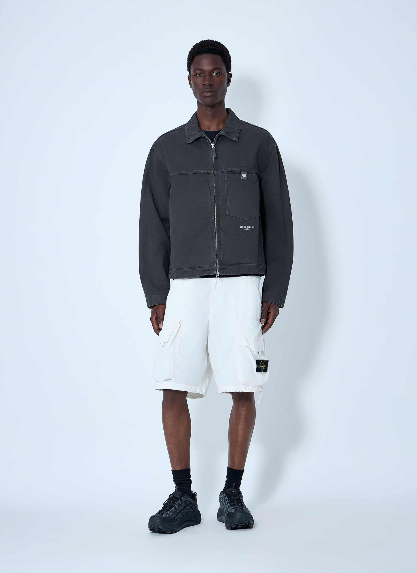 Stone Island Men Zip-Front Cotton Jacket STONE ISLAND
