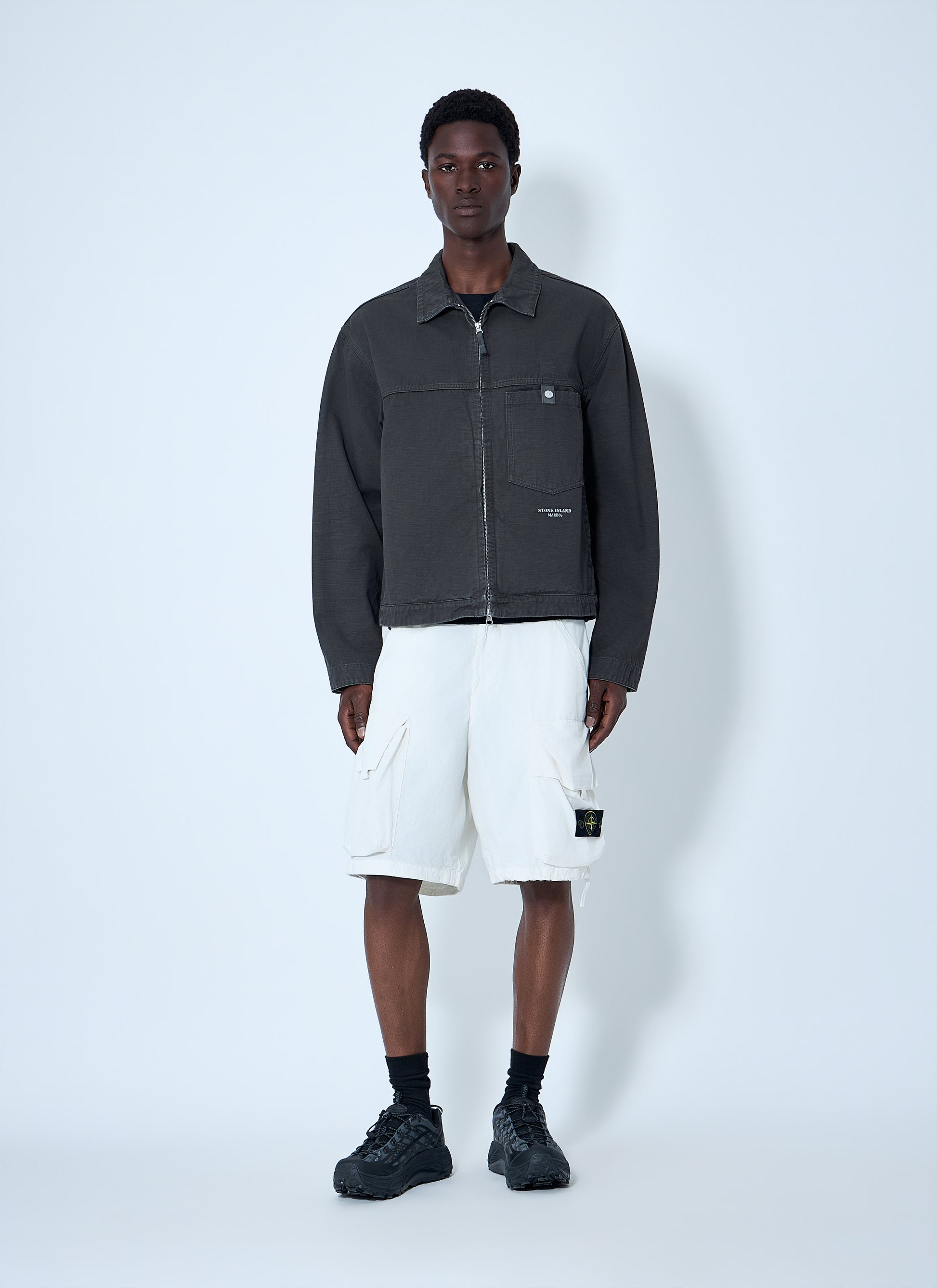 Stone Island Men Zip-Front Cotton Jacket STONE ISLAND