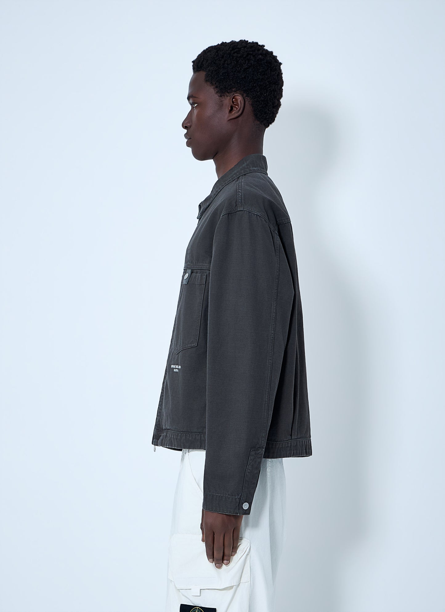 Stone Island Men Zip-Front Cotton Jacket STONE ISLAND
