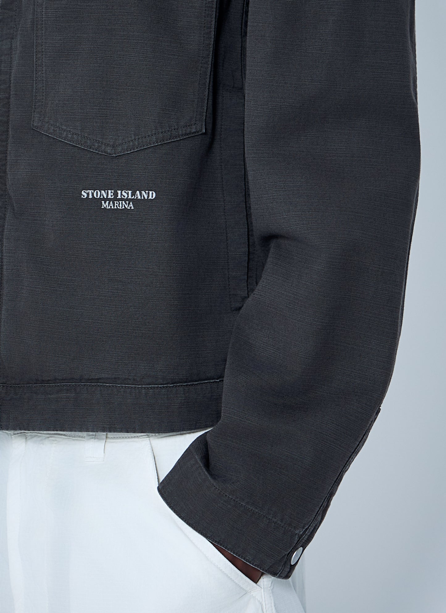 Stone Island Men Zip-Front Cotton Jacket STONE ISLAND