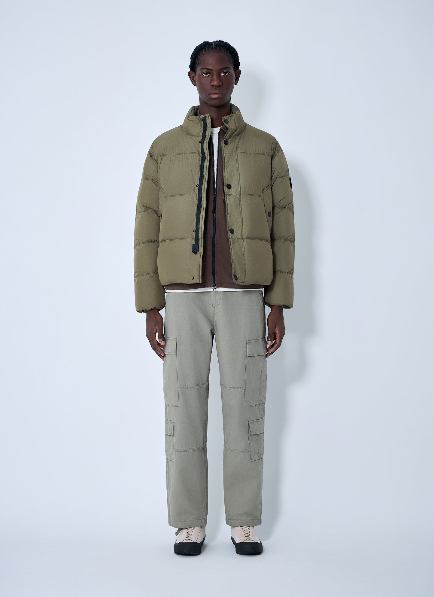 Stone Island Men Logo Patch Bomber Jacket STONE ISLAND