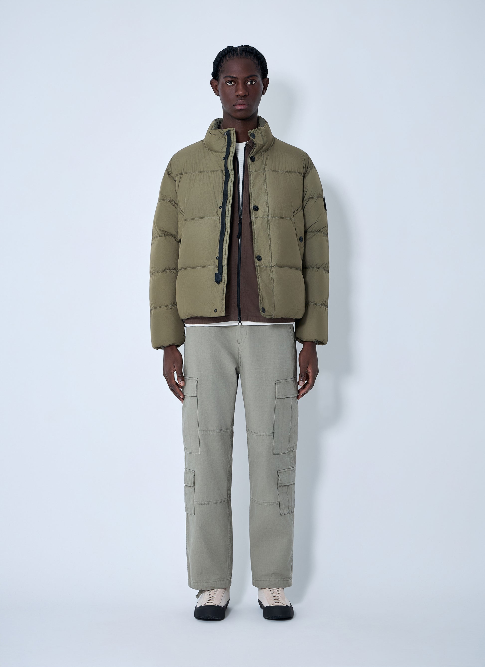 Stone Island Men Logo Patch Bomber Jacket STONE ISLAND