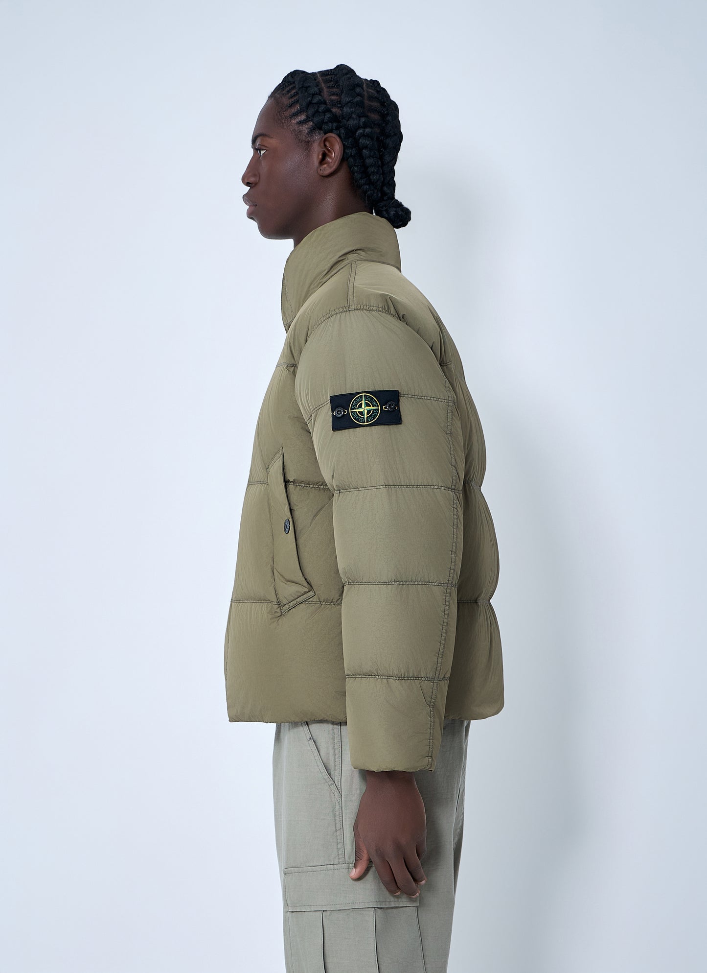Stone Island Men Logo Patch Bomber Jacket STONE ISLAND