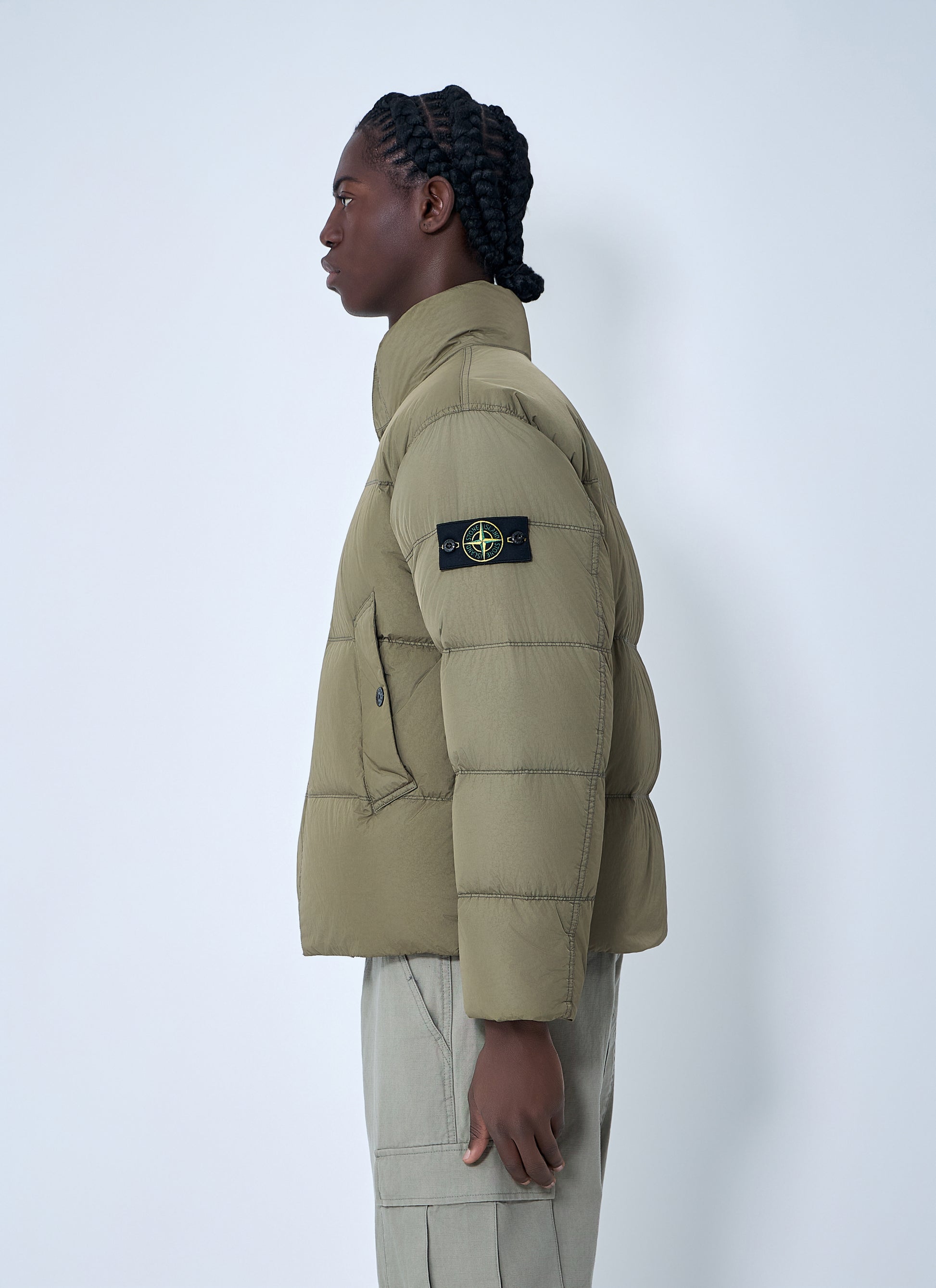 Stone Island Men Logo Patch Bomber Jacket STONE ISLAND