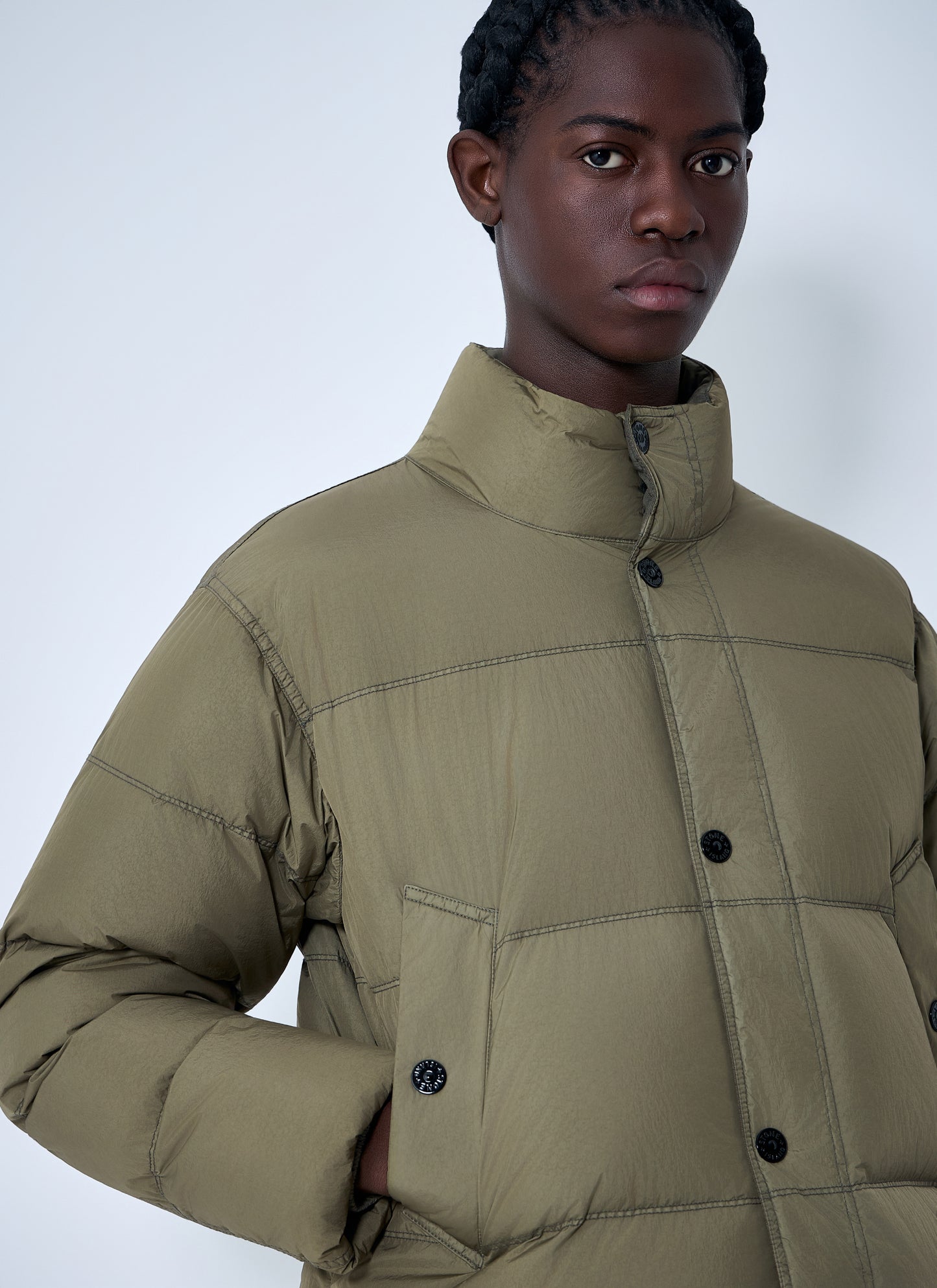 Stone Island Men Logo Patch Bomber Jacket STONE ISLAND