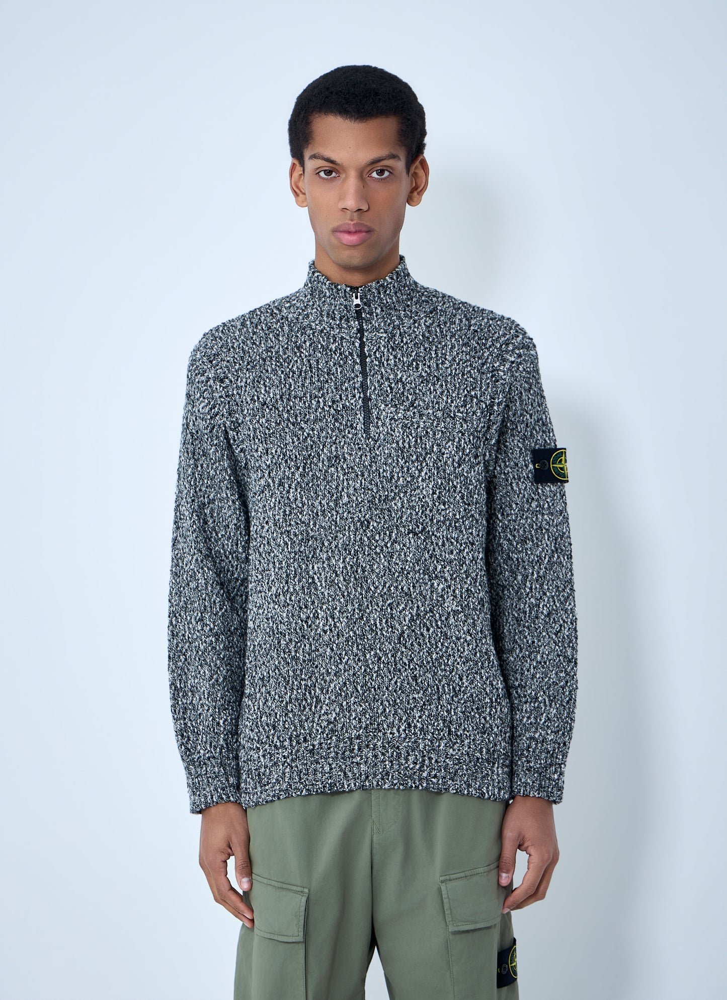 Stone Island Men Logo Patch Sweater STONE ISLAND