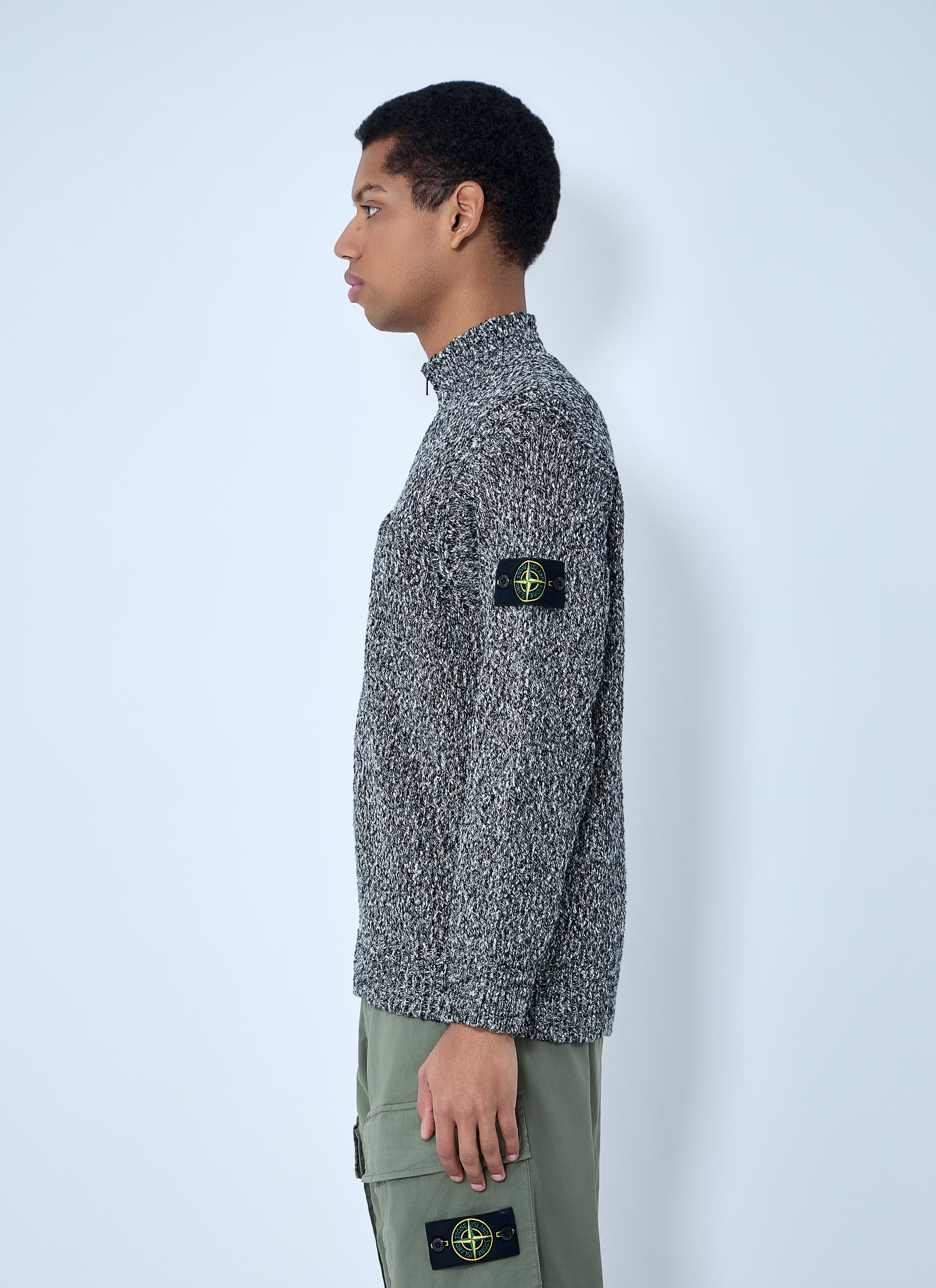 Stone Island Men Logo Patch Sweater STONE ISLAND