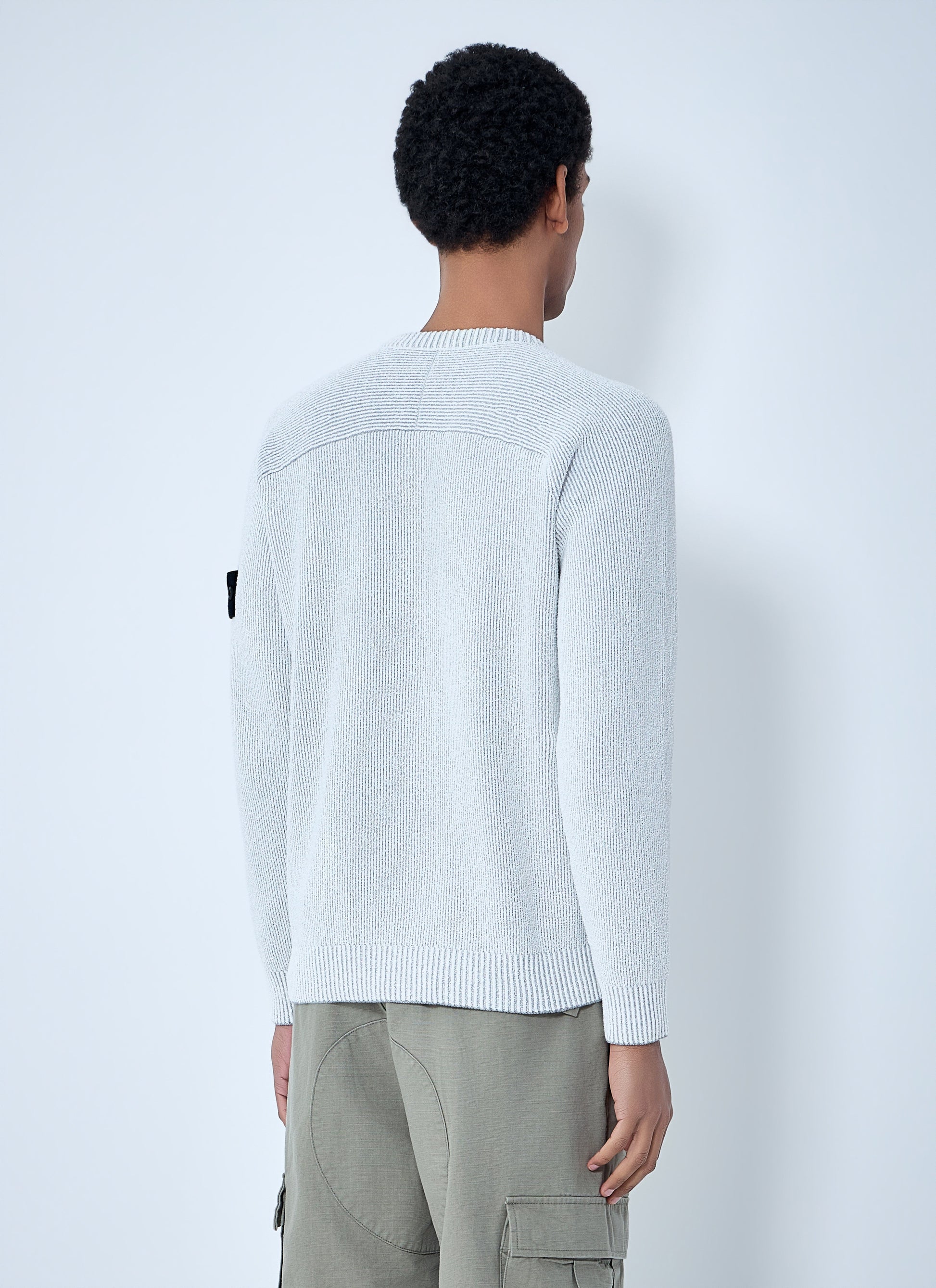Stone Island Men Ribbed Knit Crewneck Sweater STONE ISLAND