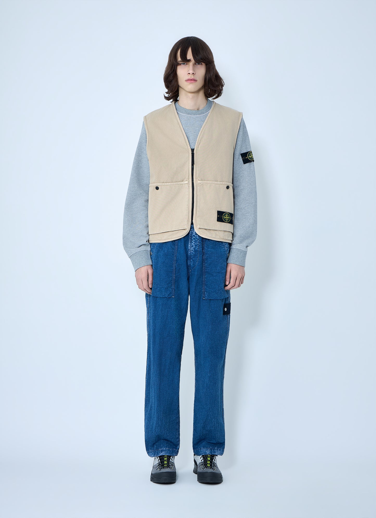 Stone Island Men Cotton Twill Utility Vest STONE ISLAND