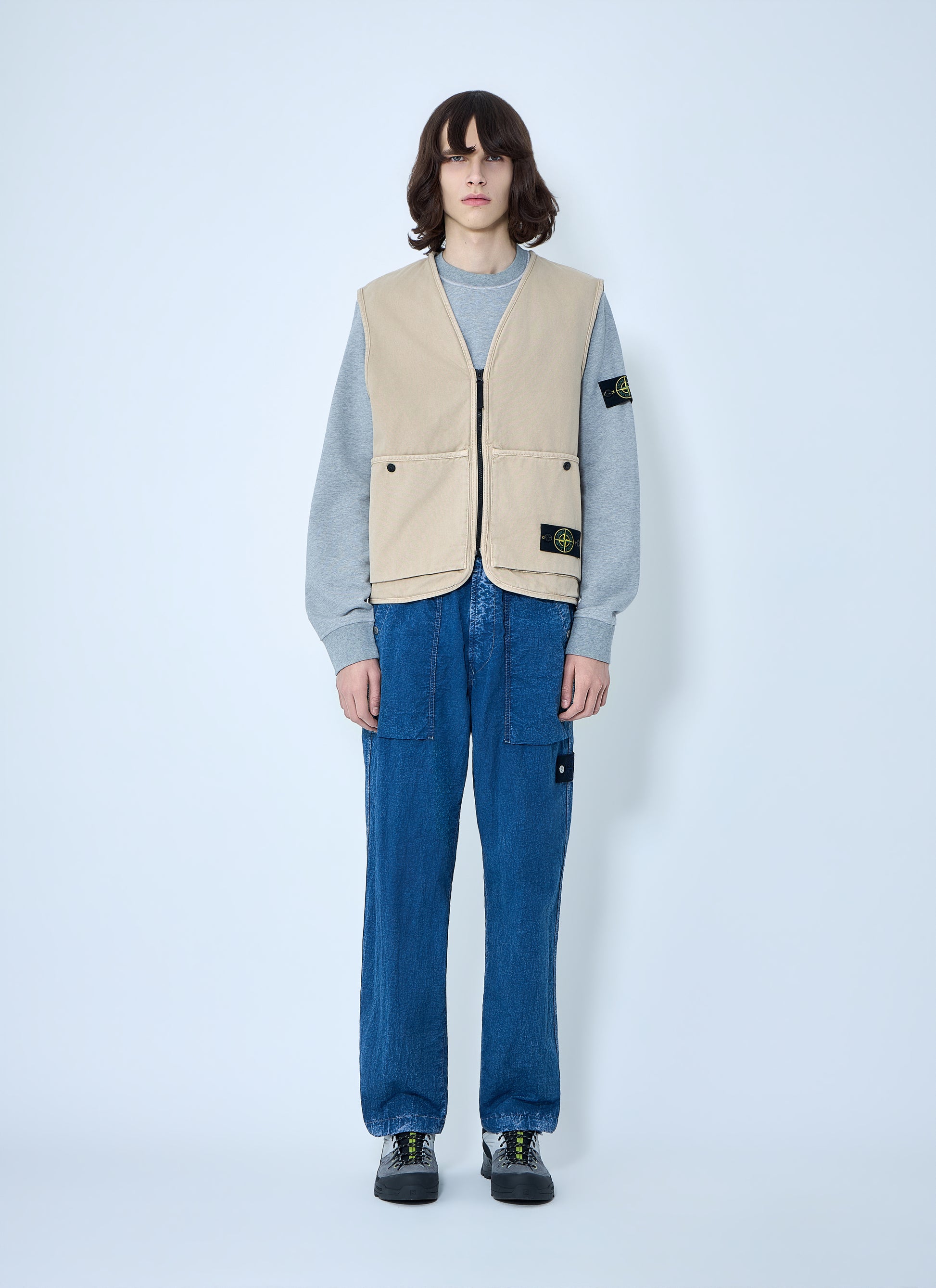 Stone Island Men Cotton Twill Utility Vest STONE ISLAND