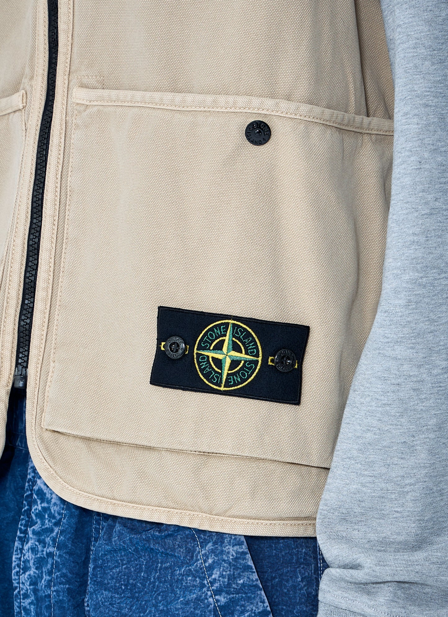 Stone Island Men Cotton Twill Utility Vest STONE ISLAND