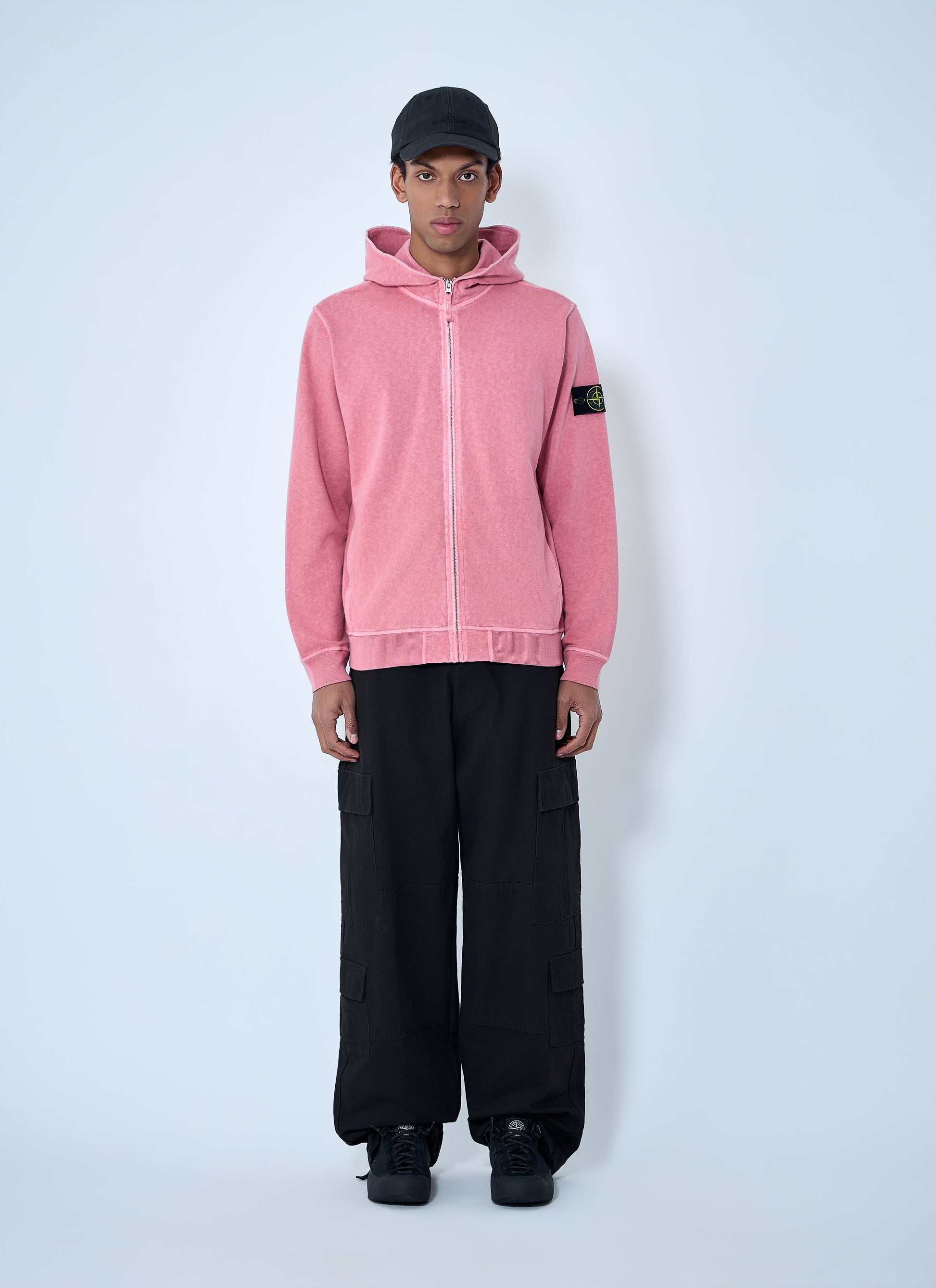 Stone Island Men Logo Patch Hooded Sweatshirt STONE ISLAND